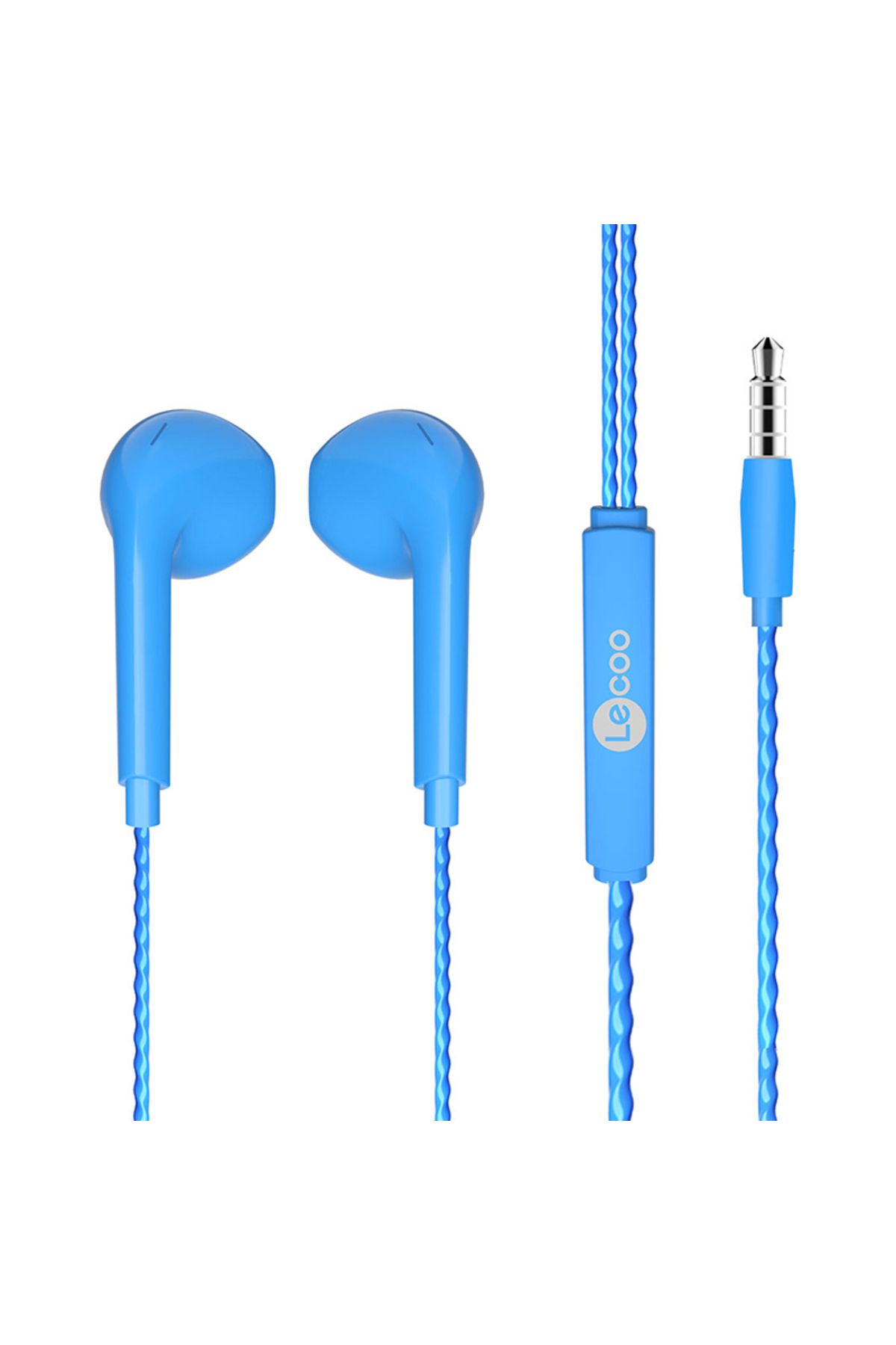 Emperium LECOO EH104BL 3.5MM JACKLI KABLOLU KULAK İÇİ MİKROFONLU MAVİ KULAKLIK (5122)