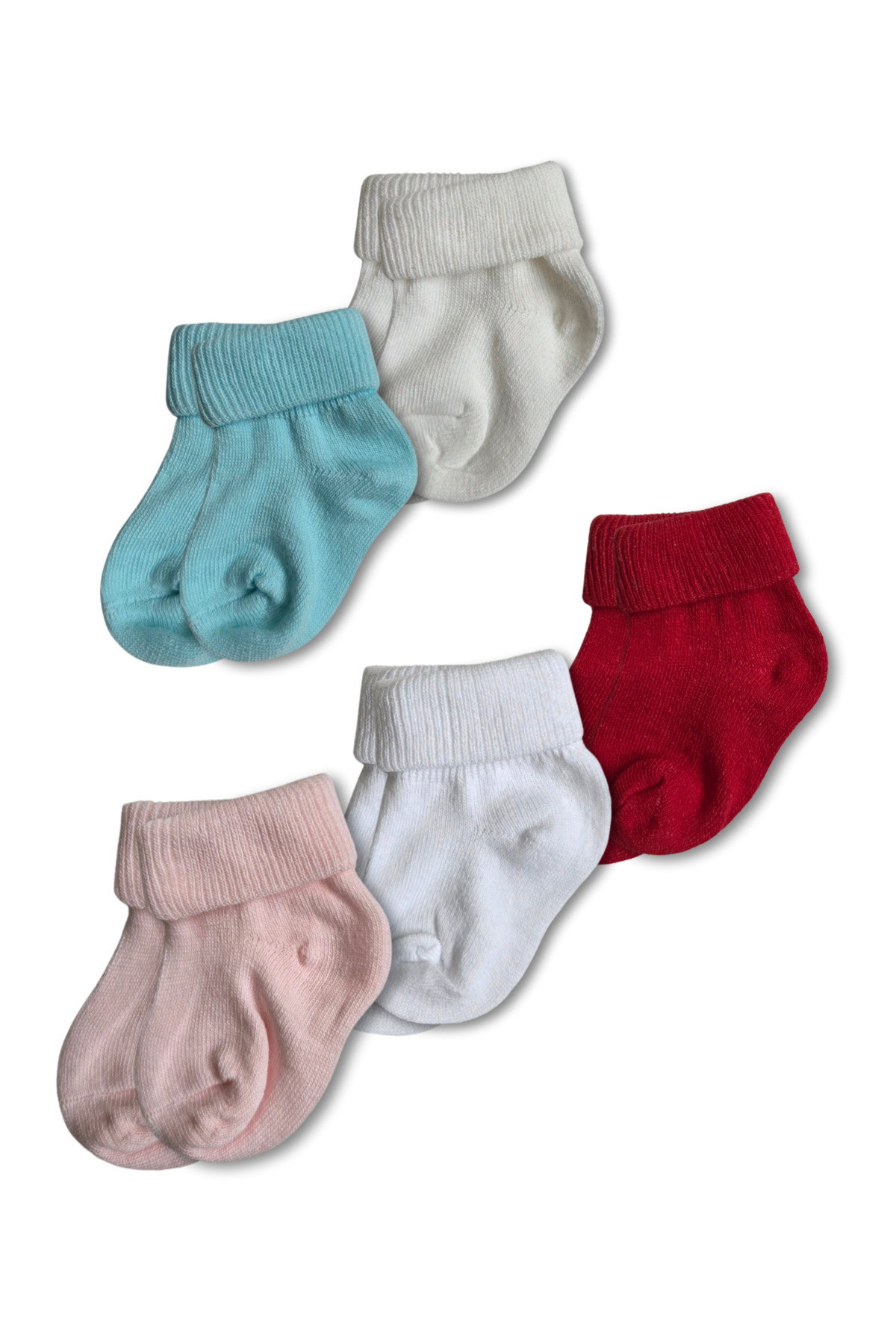 GizaKids-Set of 5 Baby Socks 0-6 Months 2