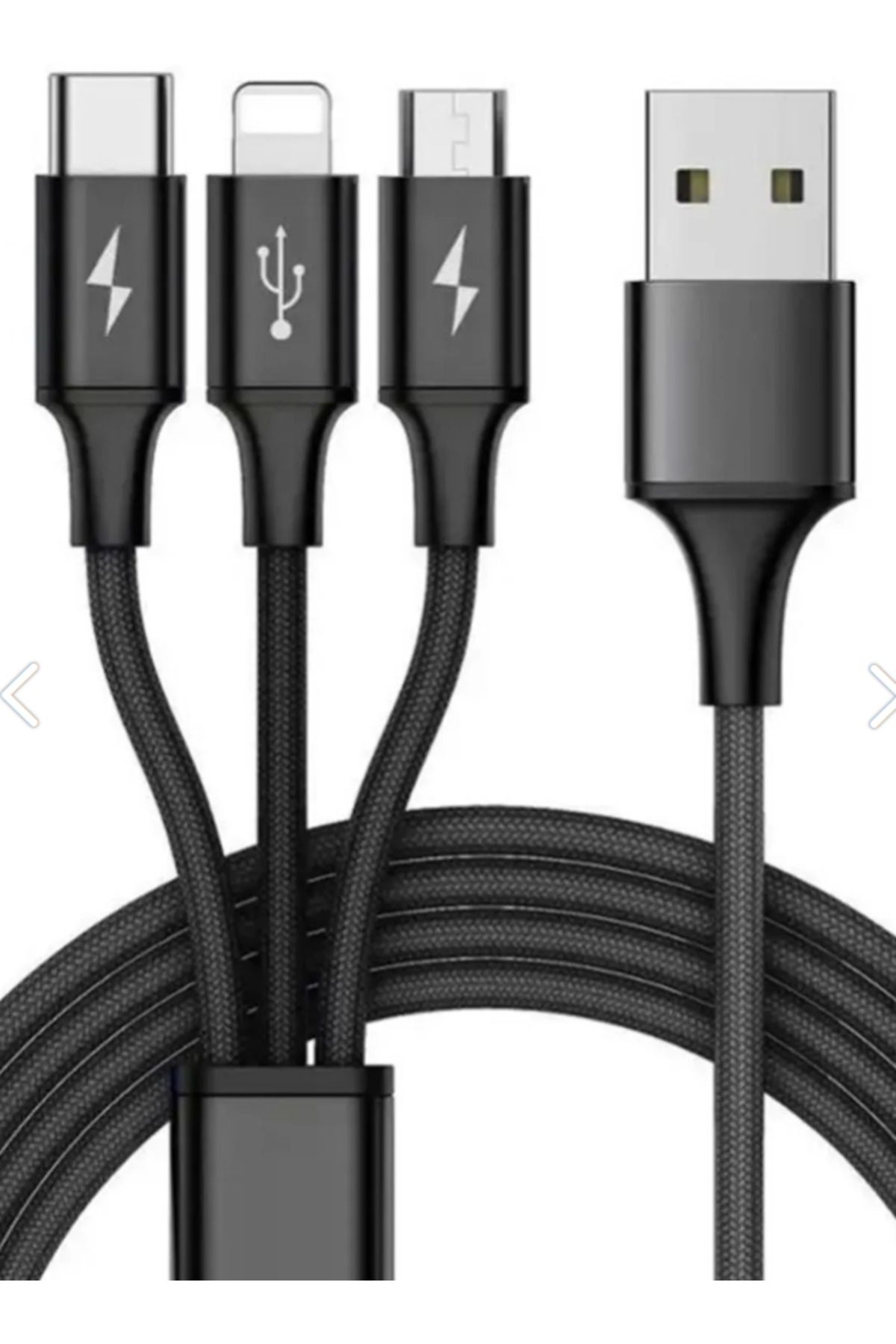 Datastar 3 İn 1 USB To Type-C Lightning Micro Uzatma Kablosu