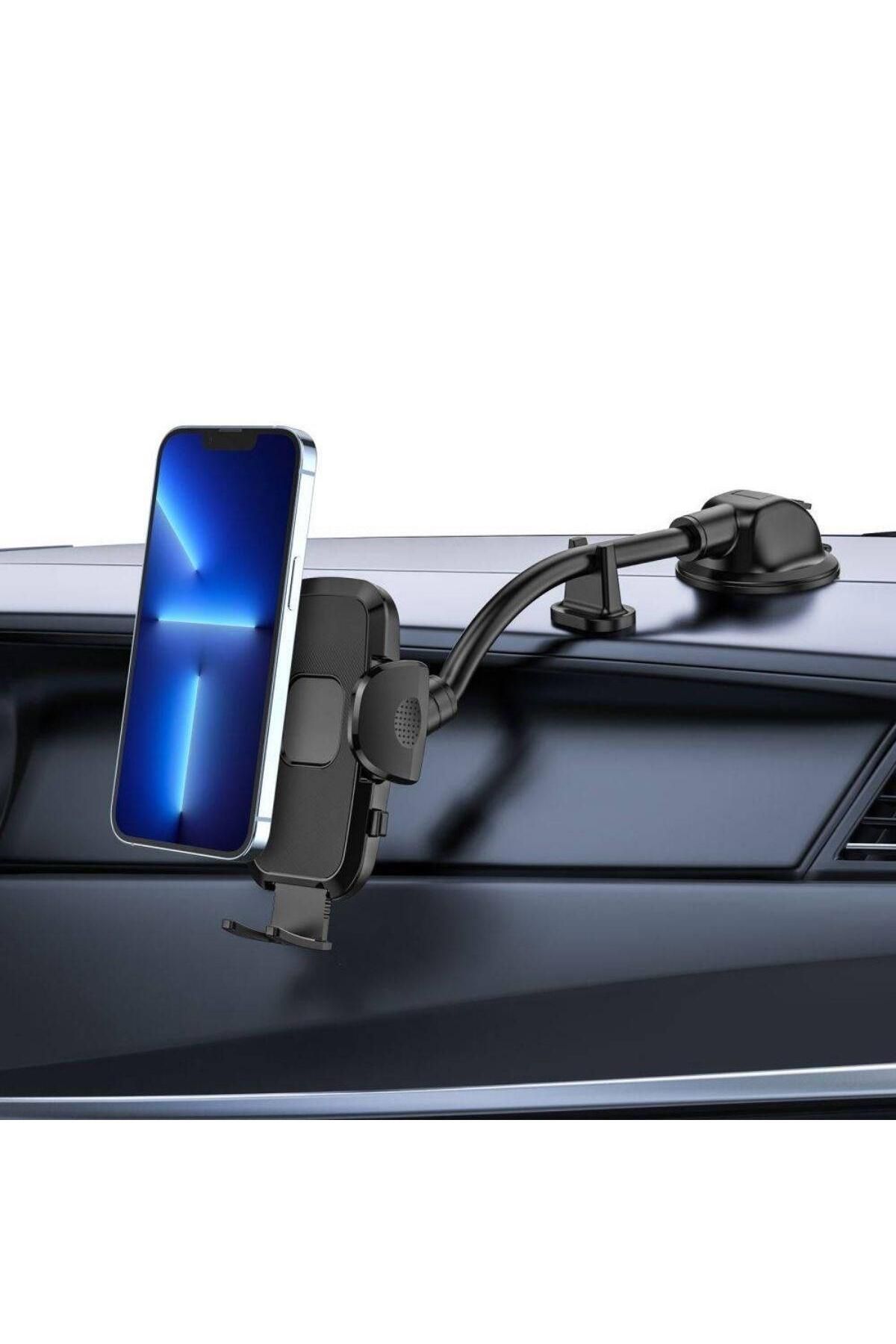 Emperium Ayarlanabilir Vakum Kilitli Cam Ve Torpidoya Takılabilen Telefon Tutucu (5122)