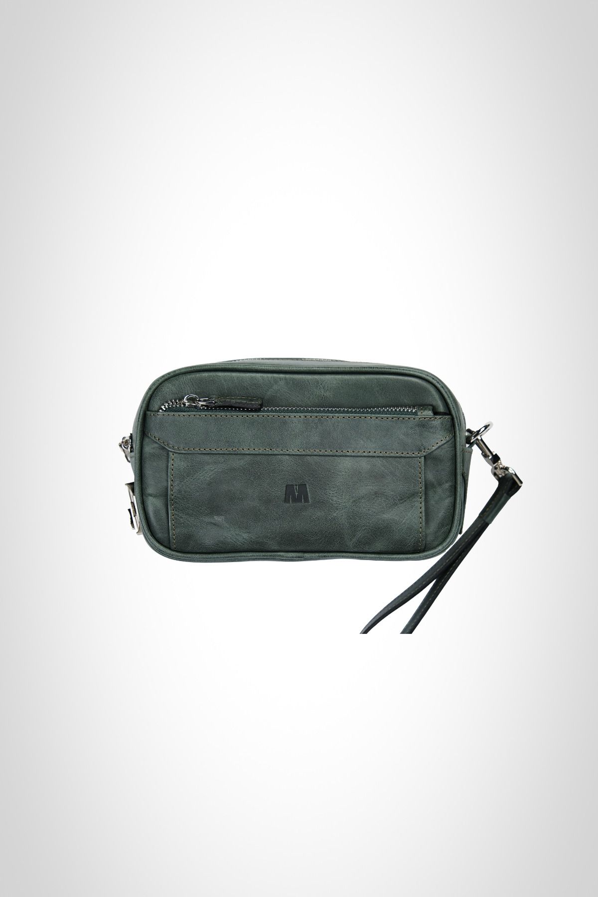 MFT Leather Design Deri Kilitli Çanta Carew 6657 Model Tiguan Haki