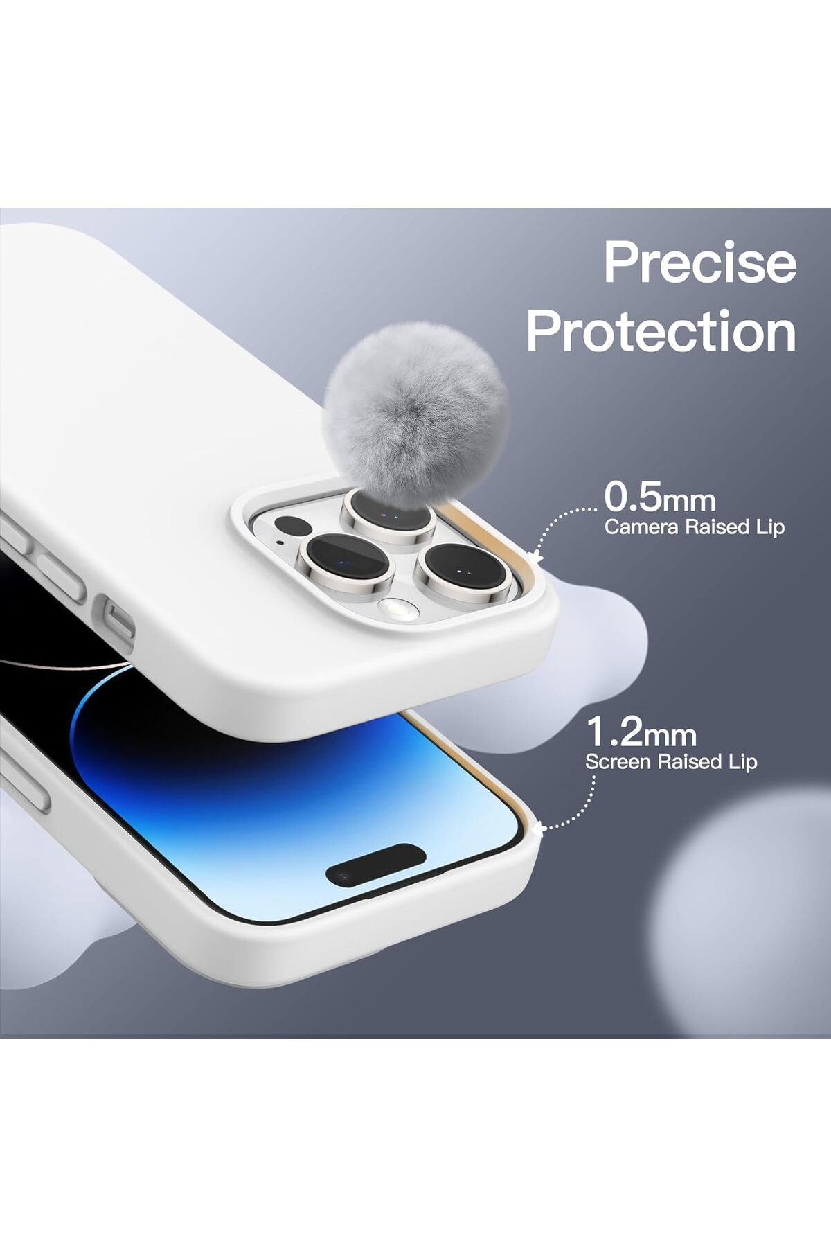 Generic-Silicone Case Cover Compatible with iPhone 14 Pro 6.1 " , Ultra Slim Fit with Full Body Protection 5