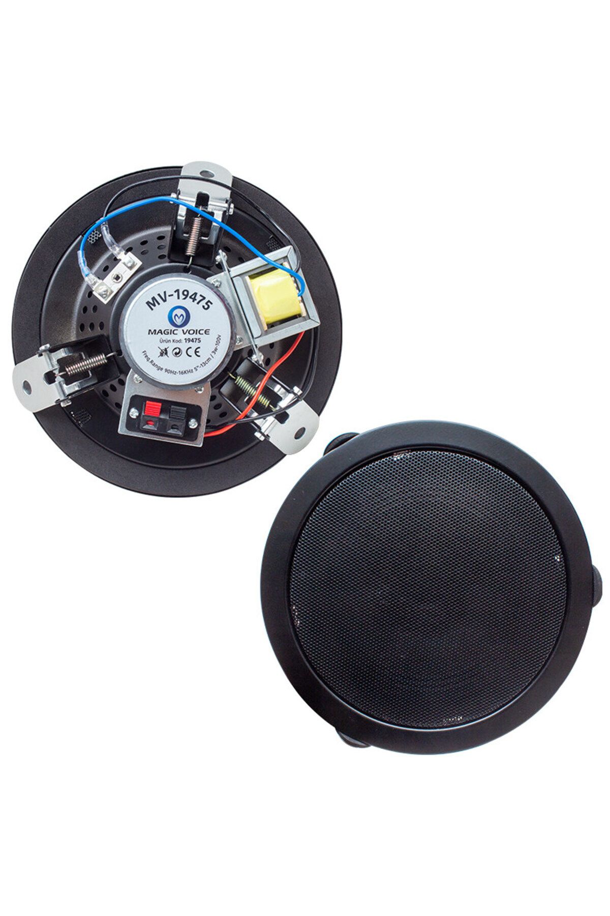 Emperium MAGICVOICE MV-19475 13CM 3/6W ALÇIPAN HOPARLÖR SİYAH (METAL KASA) TRAFOLU (5122)