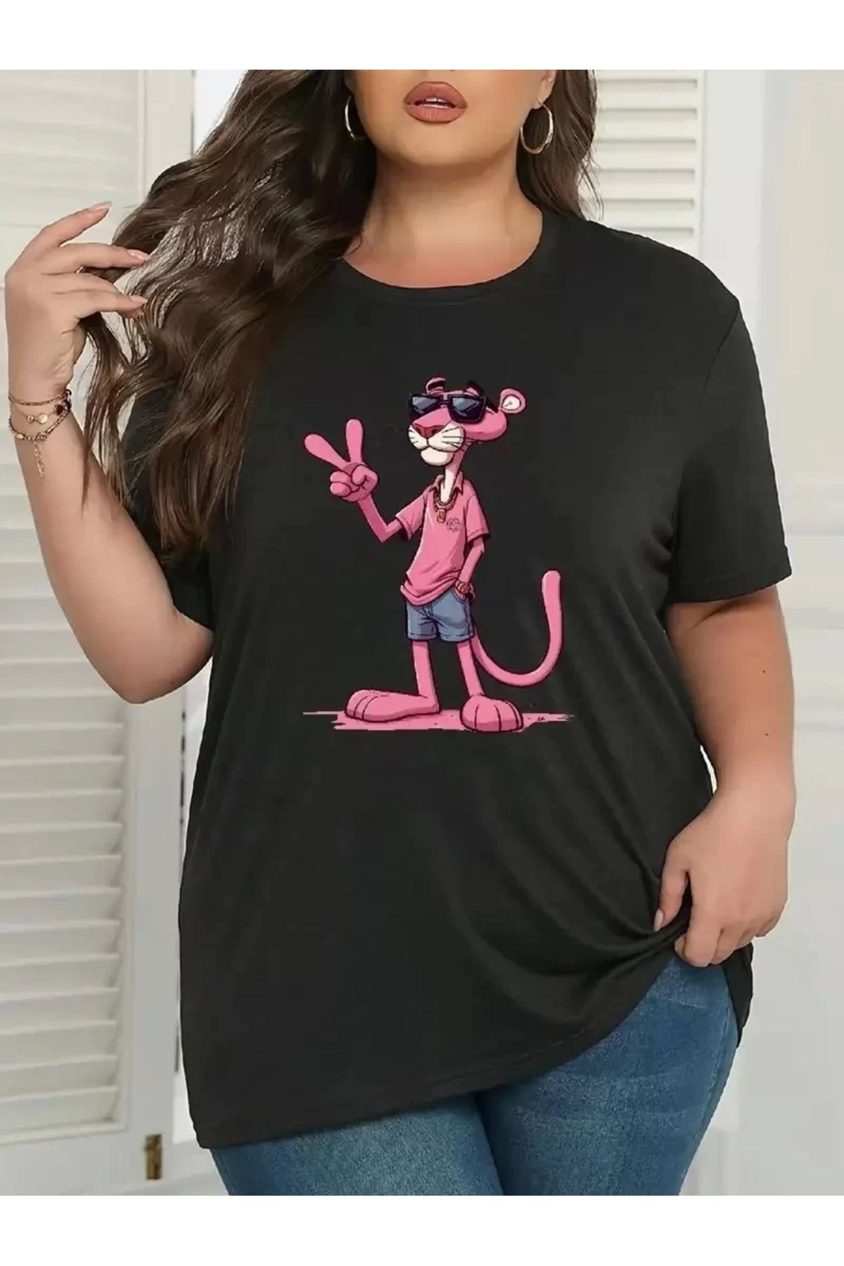 CVS Örümcek Ağı Desenli Baskılı Oversize Bisiklet Yaka T-shirt - Beyaz