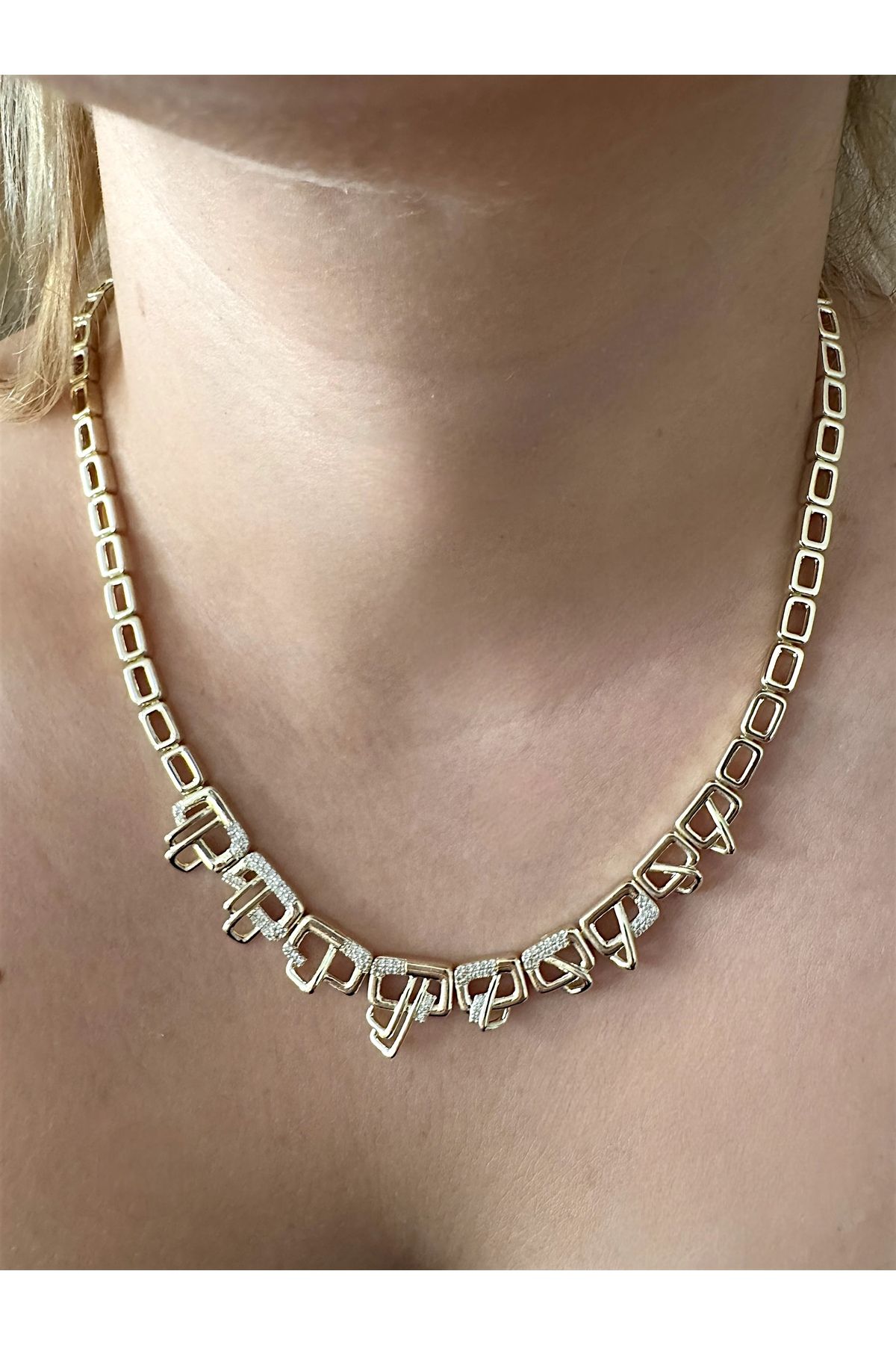 Gilia Jewelry 14K Altın Kaplama Taşlı Kolye