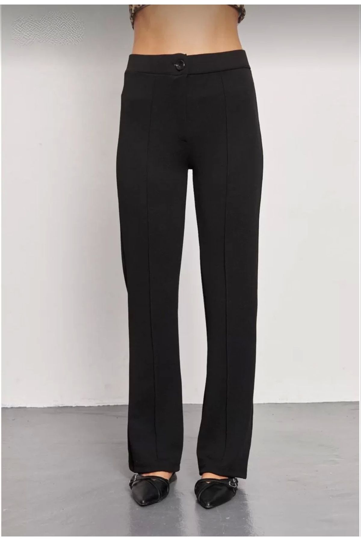 CVS Kadın Siyah Palazzo Pantolon Oversize Kesim - Siyah