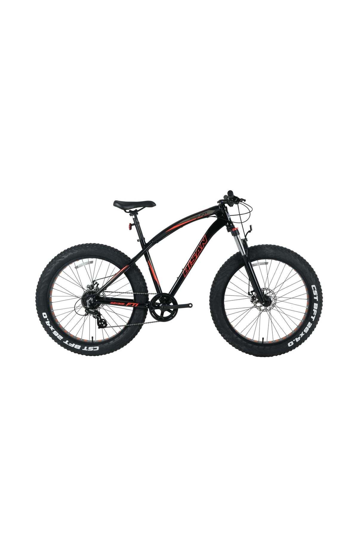 Bisan BİSAN SAVAGE FT1 FAT BİKE SİYAH KIRMIZI 26 JANT ALTUS 1X8 VİTES KADRO 18-46CM BLC