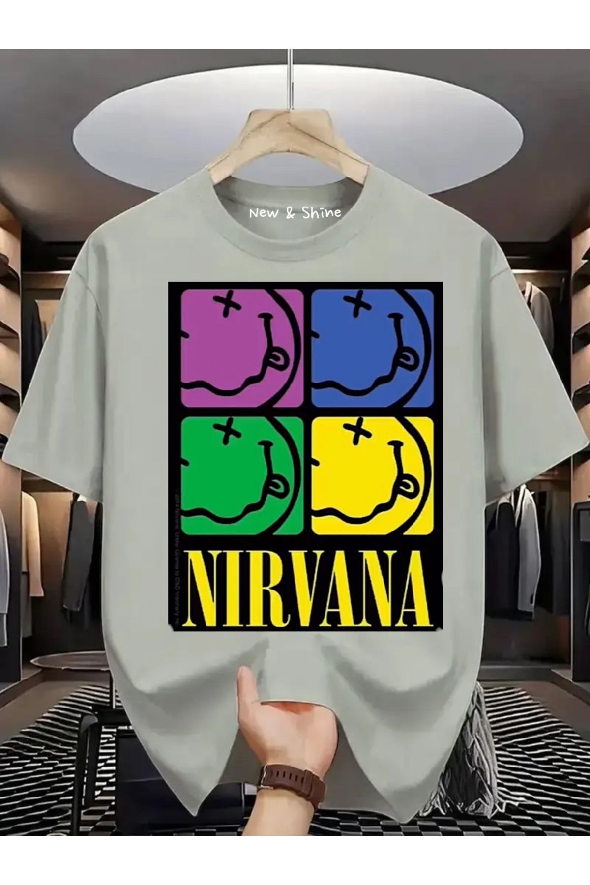 New Shine Nirvana Büyük Beden Oversize T-Shirt