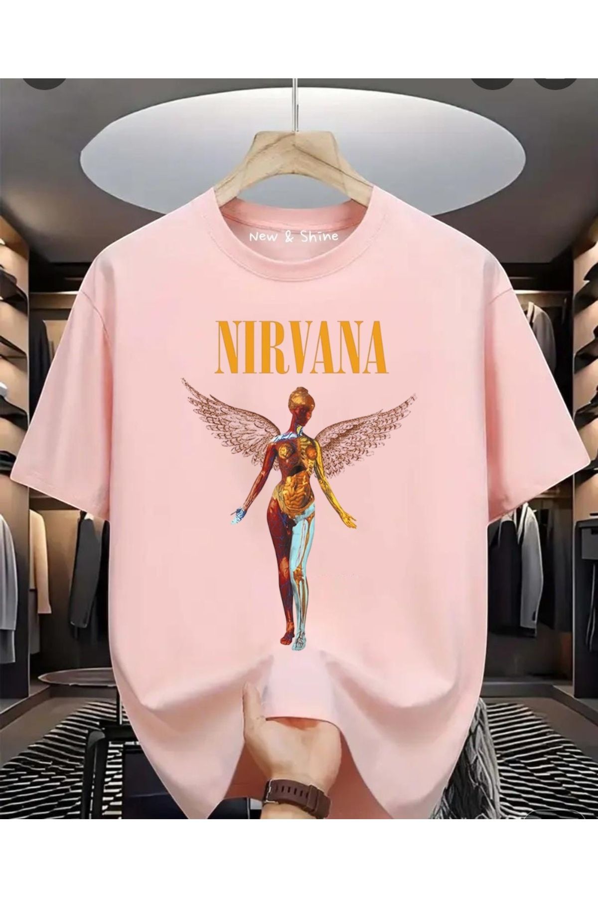 New Shine Nirvana Baskılı Oversize T-Shirt