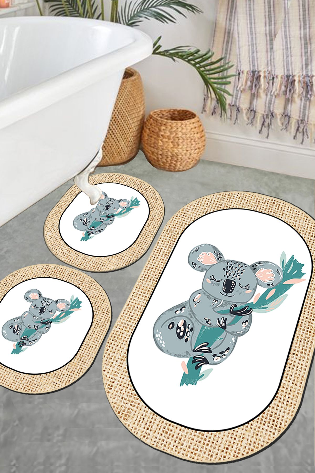 Iromika Home KOALASS 3 LÜ SET BANYO PASPASI DJT