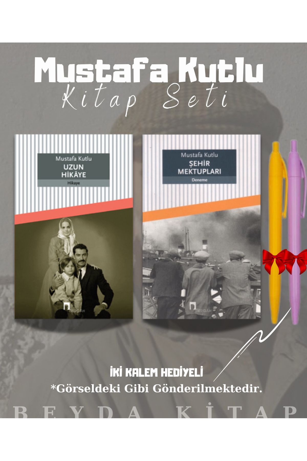 Dergah Yayınları Uzun Hikaye - Şehir Mektupları - Mustafa Kutlu - Kitap Seti - Kalem Hediyeli