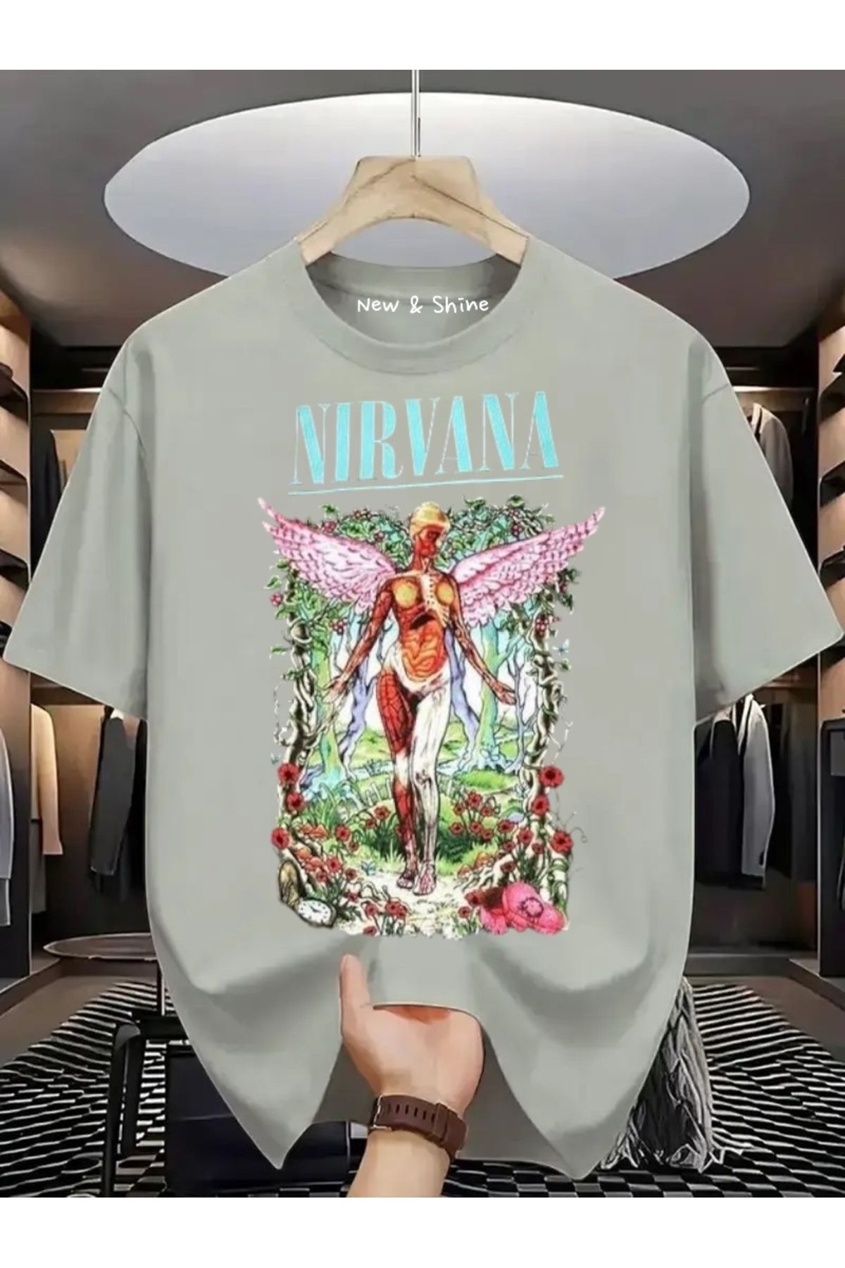 New Shine Nirvana Büyük Beden Oversize T-Shirt