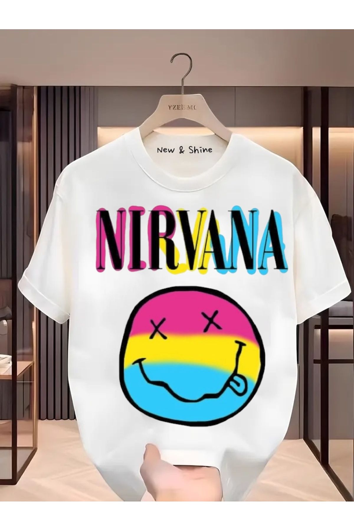 New Shine Nirvana Büyük Beden Oversize T-Shirt