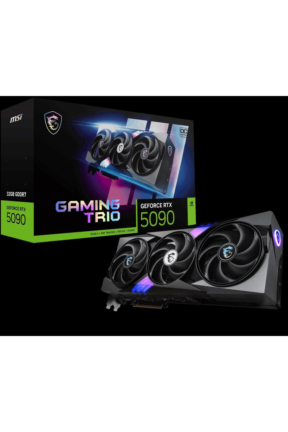 MSI Geforce Rtx 5090 32g Gamıng Trıo Oc Gdrr7 256 B Dx12 Pcıe 5.0 X16 (3XDP 1XHDMI)