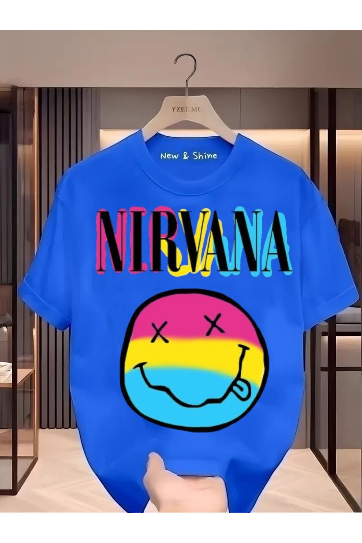 New Shine Nirvana Büyük Beden Oversize T-Shirt