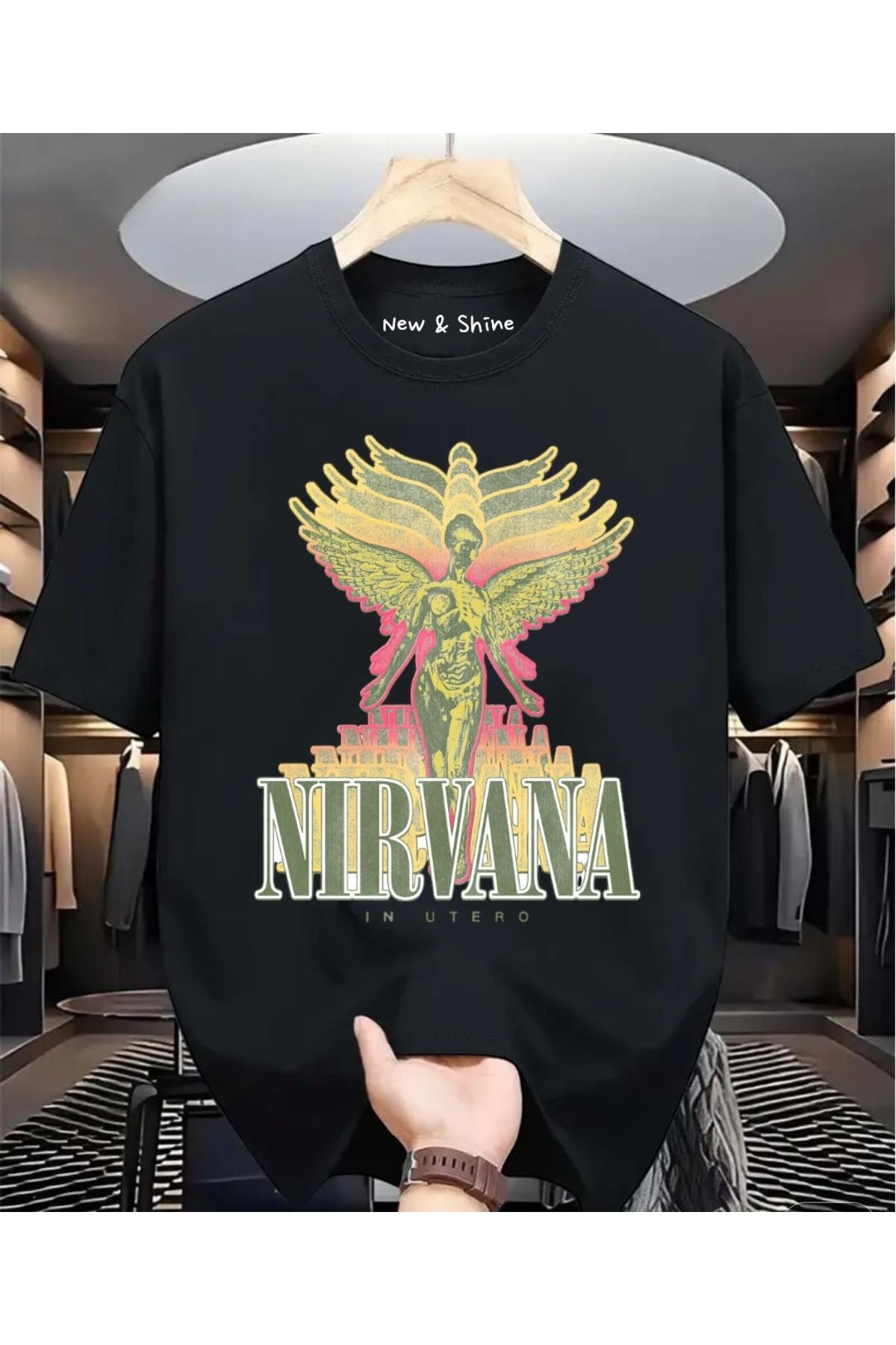 New Shine Nirvana Büyük Beden Oversize T-Shirt