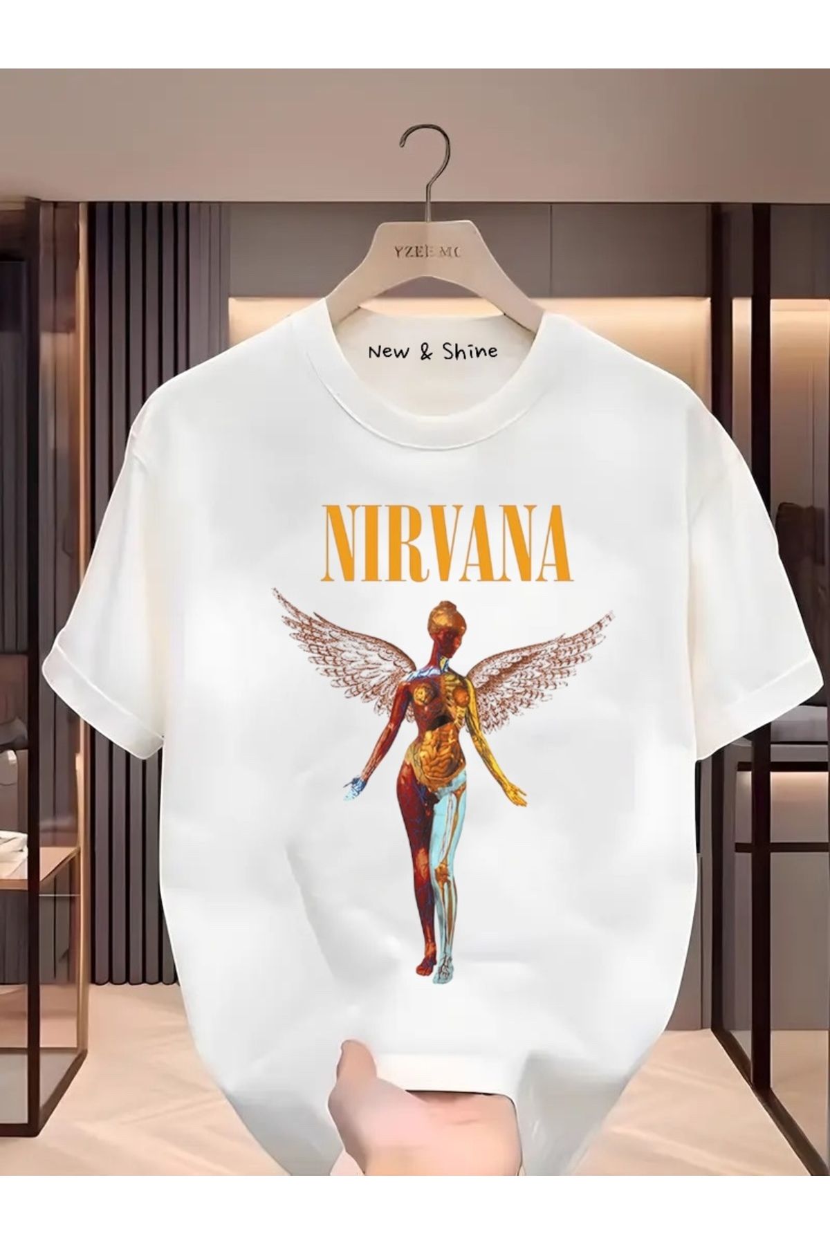 New Shine Nirvana Baskılı Oversize T-Shirt