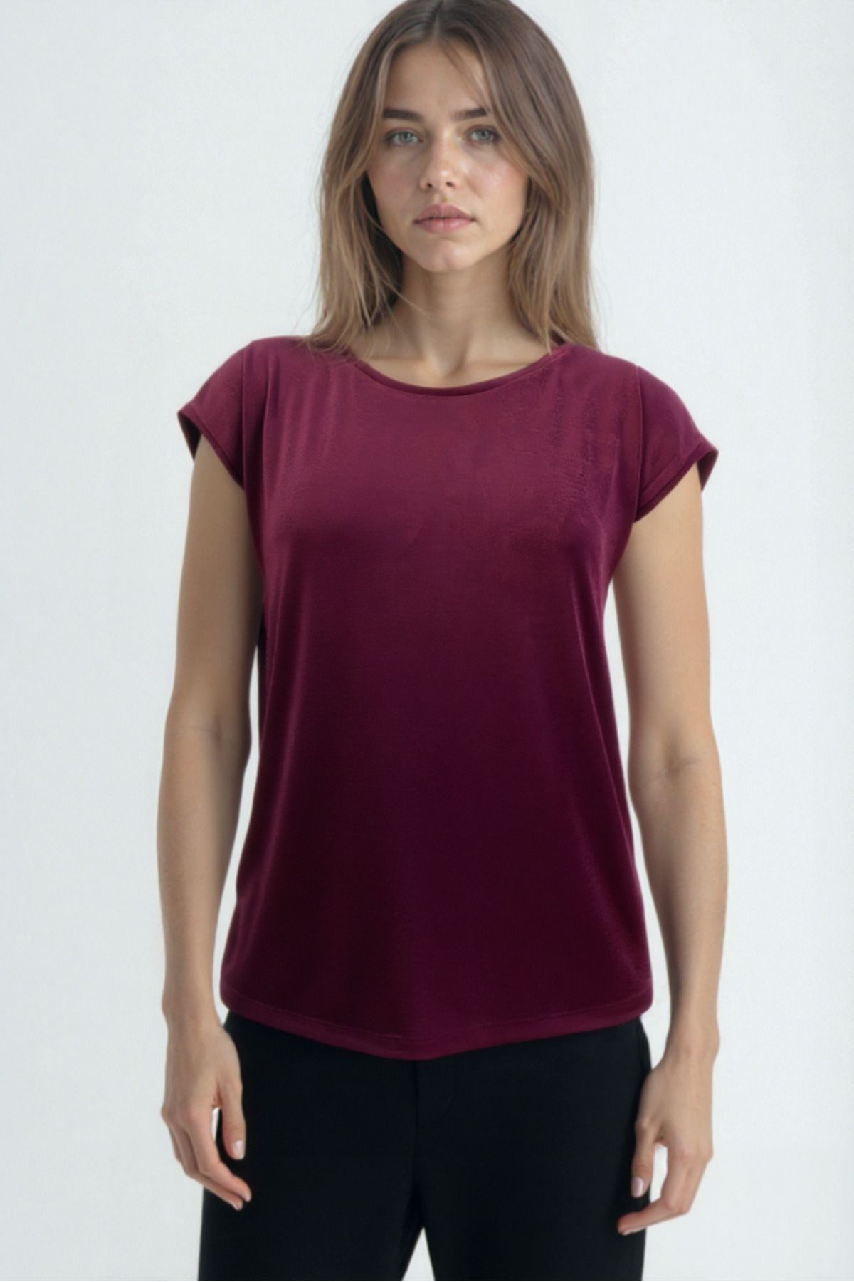 WESTMARK LONDON Kırmızı Bisiklet Yaka Pamuklu Kadın Kısa Kollu T-Shirt BETTY O-NECK TOP