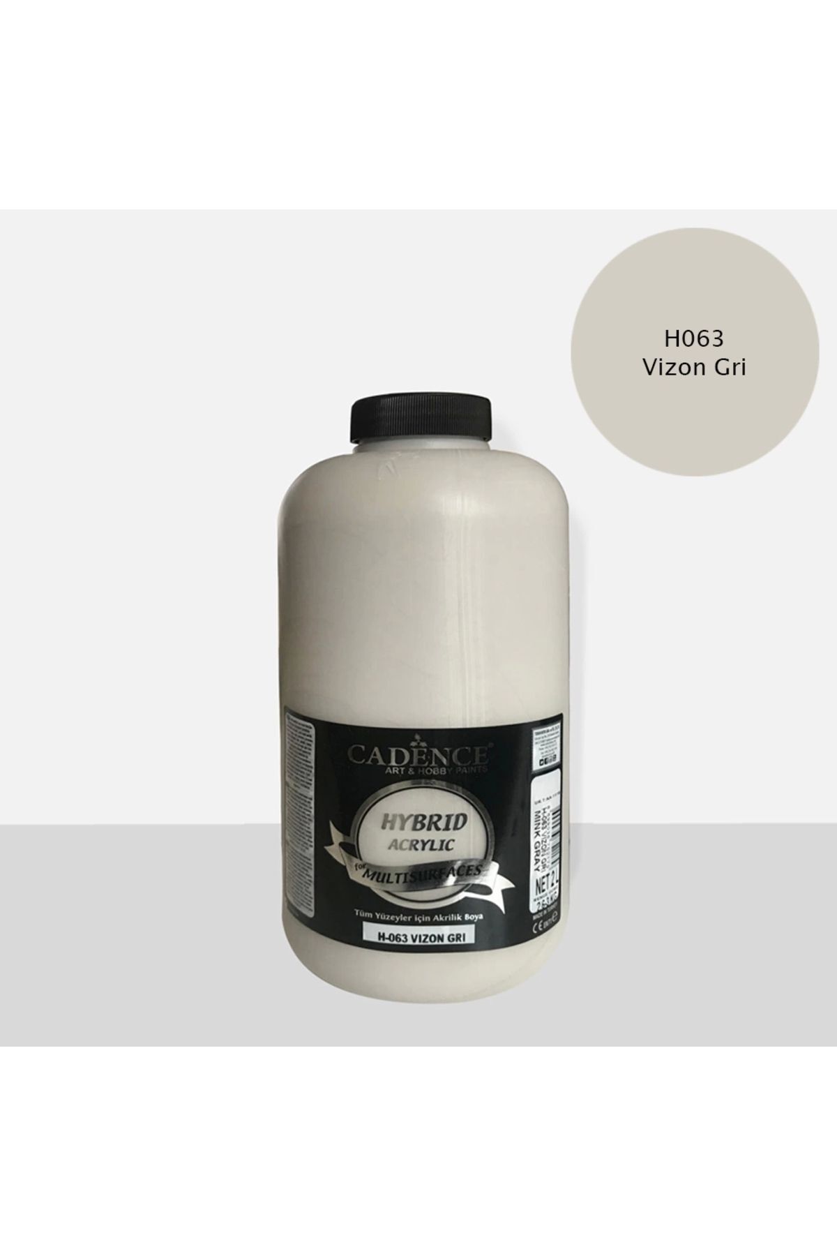Cadence Boya Hybrıd Akr. Multısurfaces H-063 Vizon Gri 2000ml