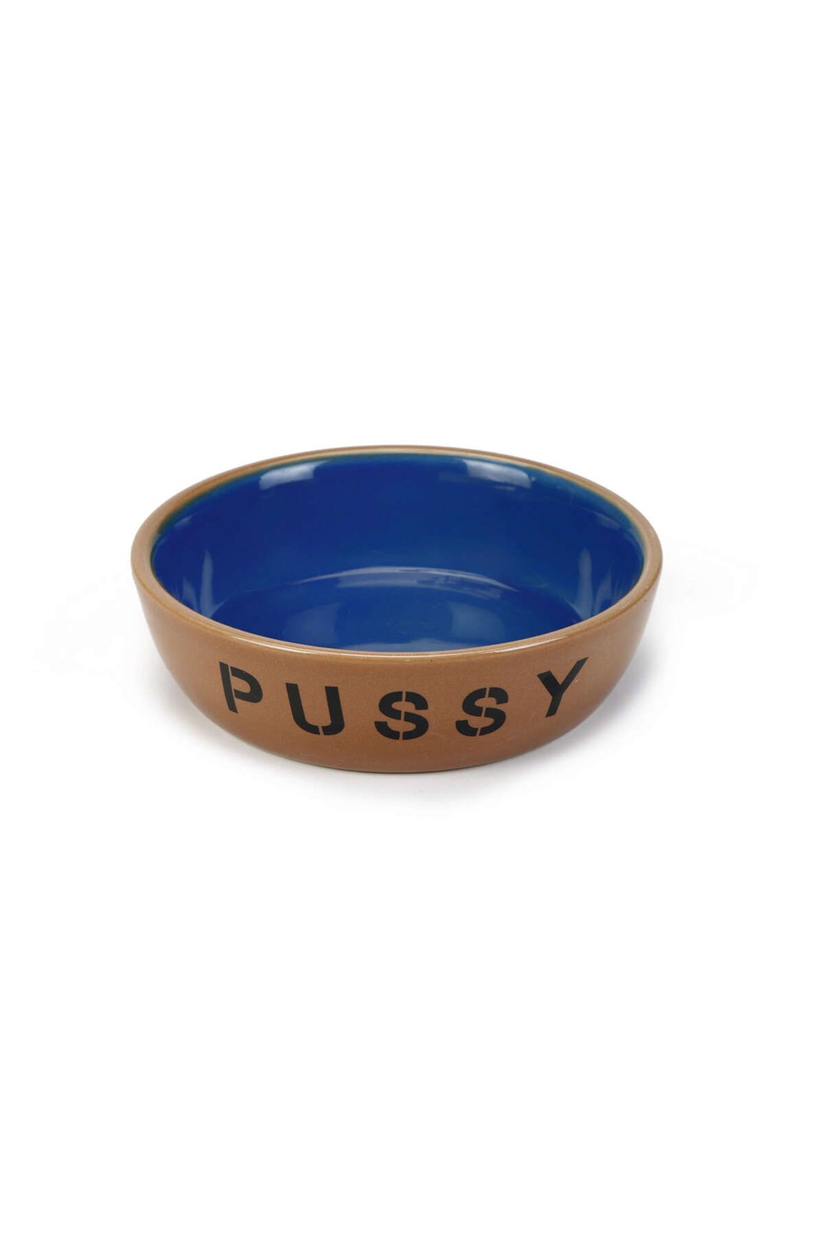 Beeztees Kedi Mama ve Su Kabı, Seramik, Bej/Mavi 13,5cm SVLRS