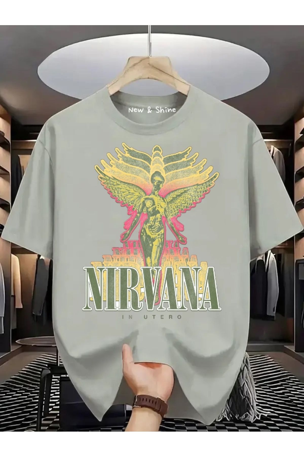 New Shine Nirvana Büyük Beden Oversize T-Shirt