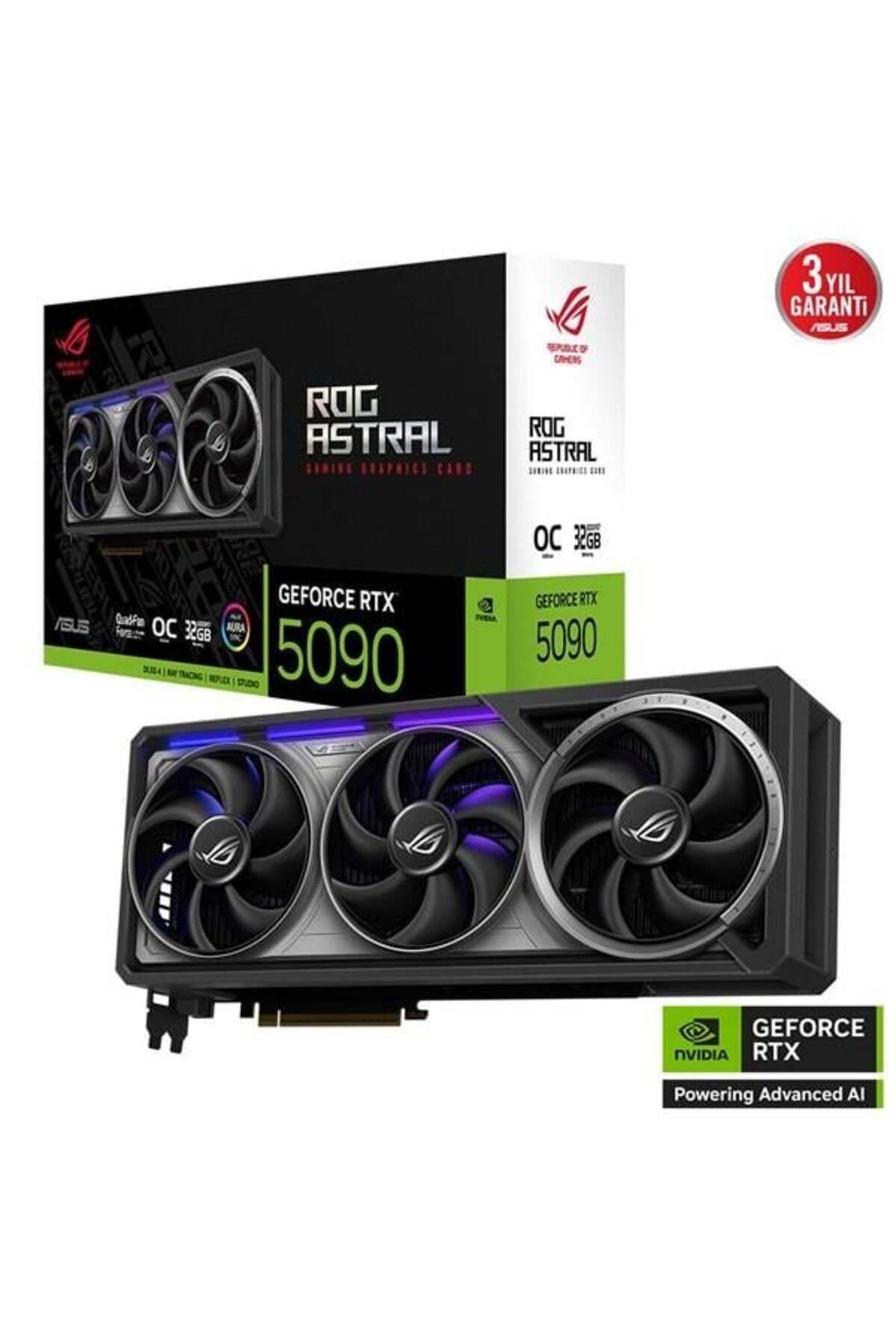 ASUS 32gb Rog Astral Rtx5090-o32g Gamıng Gddr7 512bit Hdmı Dp Pcıe 5.0
