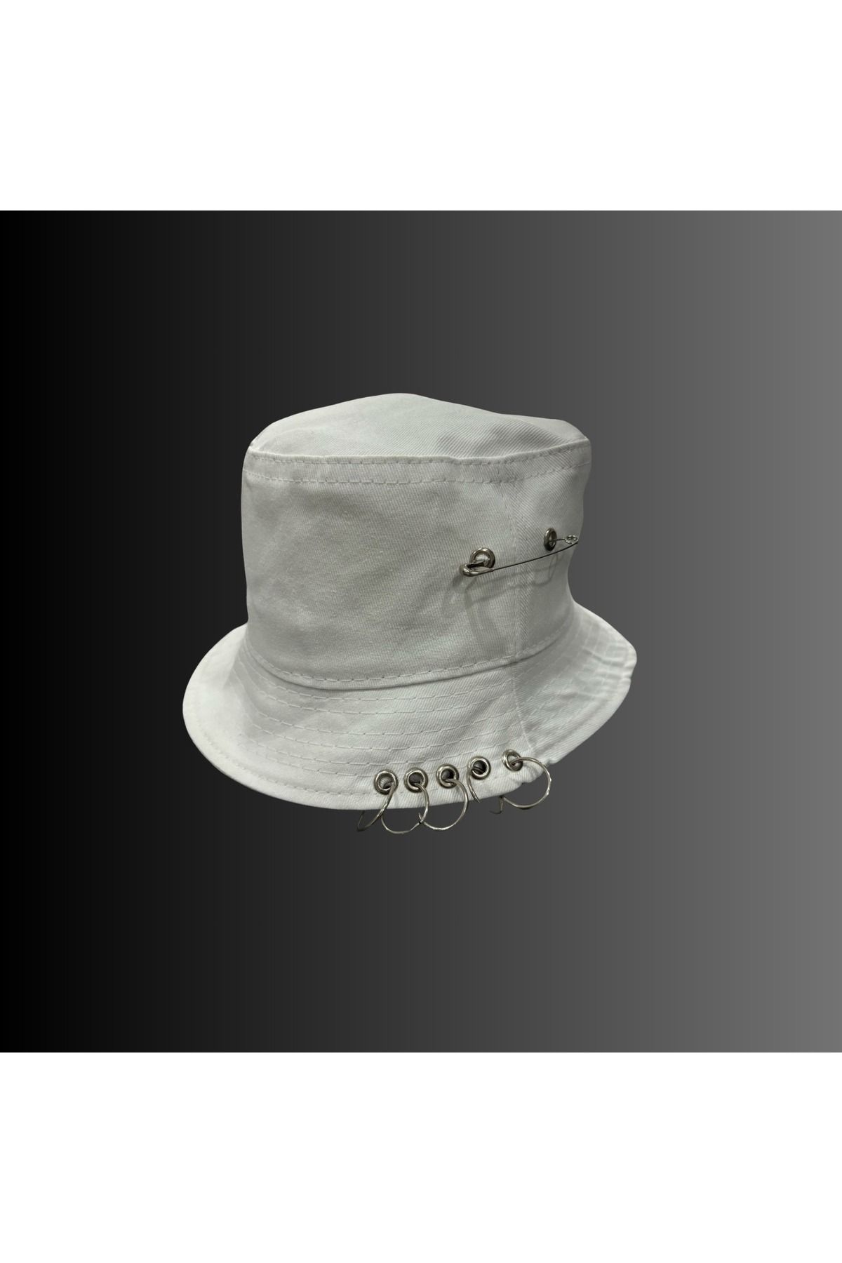 Bijutek Unisex 5 Halka Piercingli Bermuda Şapka