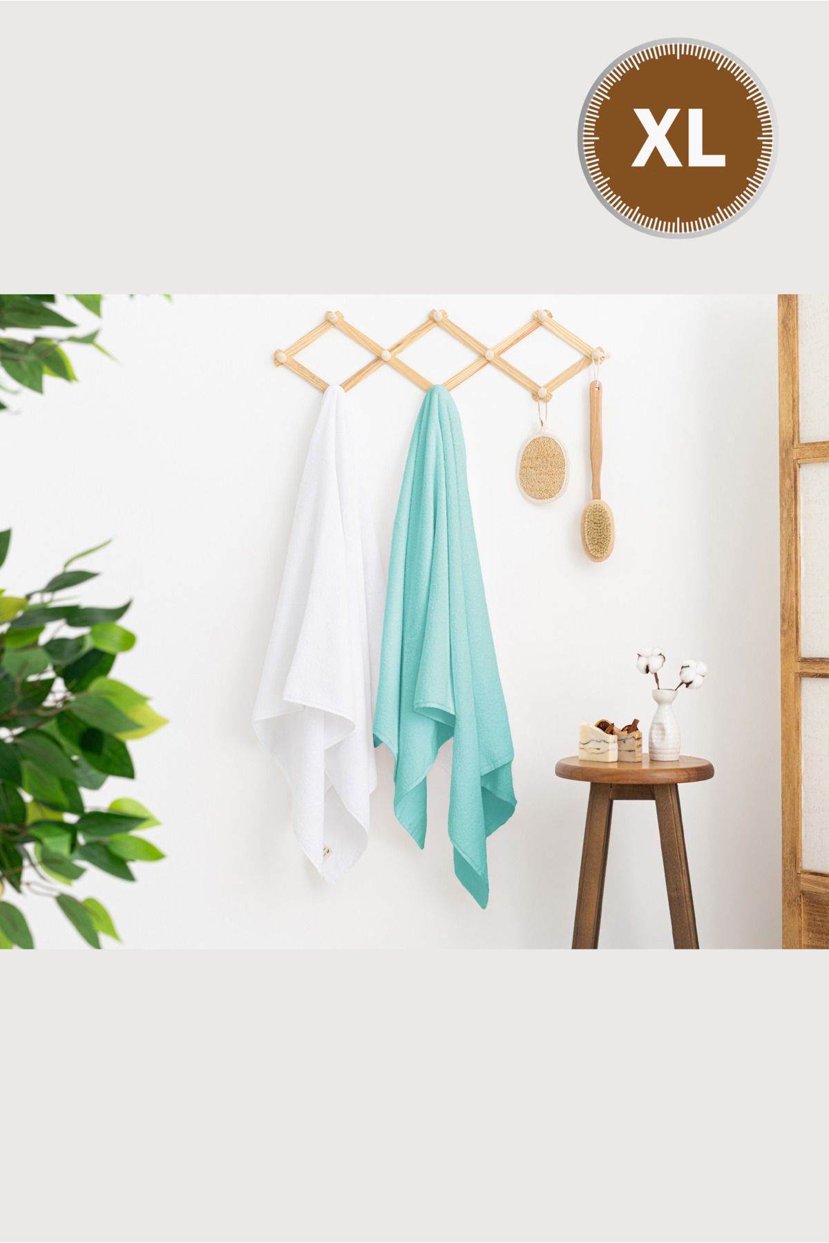 Rikka Home Coresoftair %100 Pamuk, Ekstra Yumuşak, 2li XL Banyo Havlusu Seti (2'li - 90x150 cm)