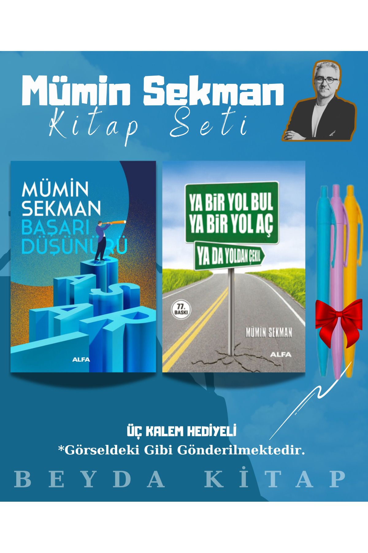 Alfa Yayınları Başarı Düşünürü - Ya Bir Yol Bul Ya Bir Yol Aç - Mümin Sekman - Kalem Hediyeli - Kitap Seti