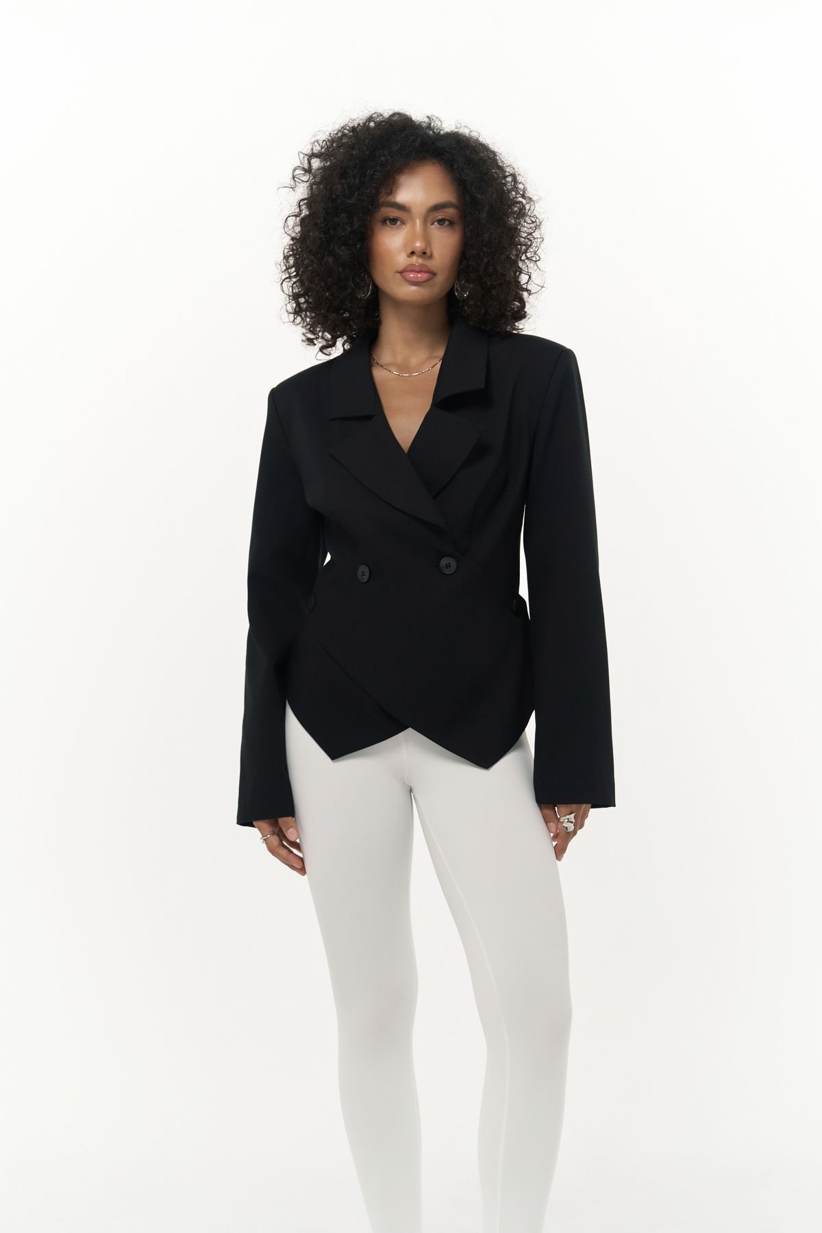 MAİ COLLECTİON Norbury Üçgen Detay Siyah Blazer