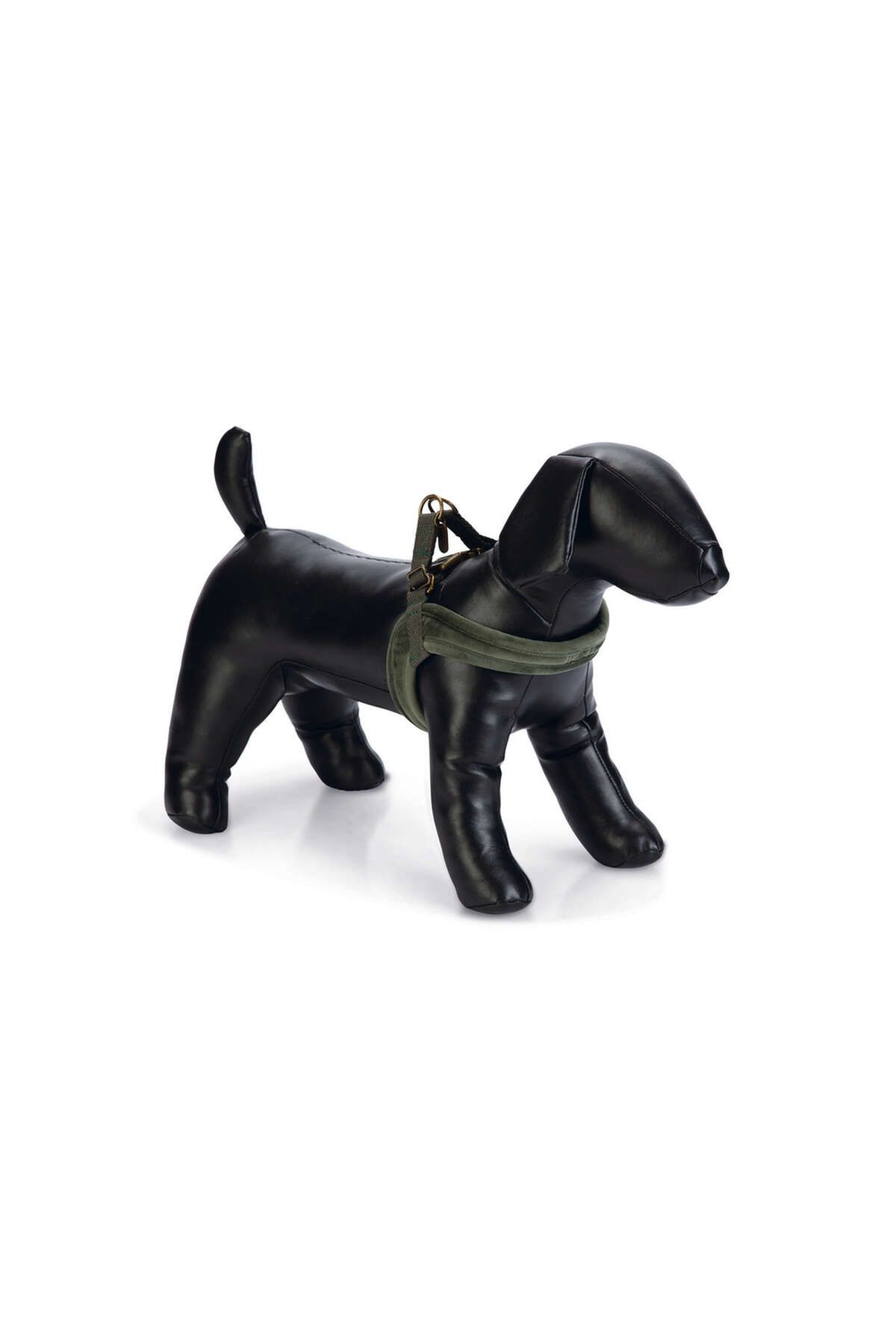 Beeztees DBL Köpek Göğüs Tasması, Velur, Yeşil, S, 20mm x 52cm GLSTD