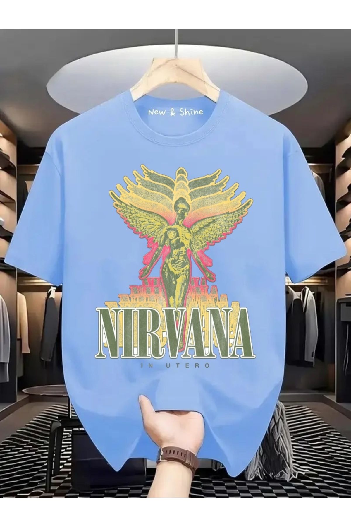 New Shine Nirvana Baskılı Oversize T-Shirt