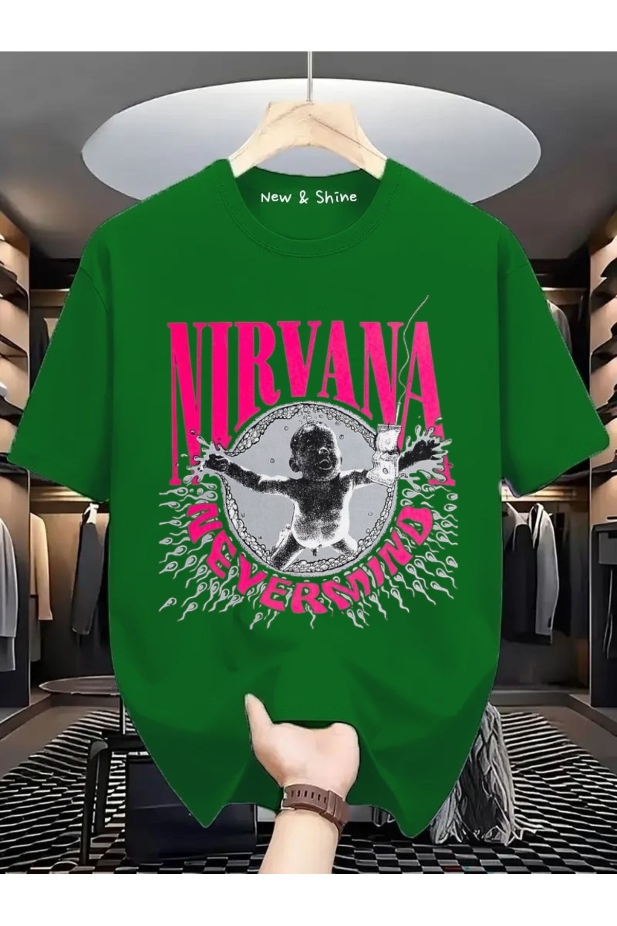 New Shine Nirvana Büyük Beden Oversize T-Shirt