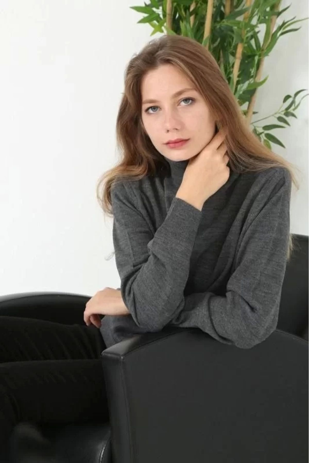 CVS Unisex Tam Boğazlı Balıkçı Yaka Dokuma Triko - Füme