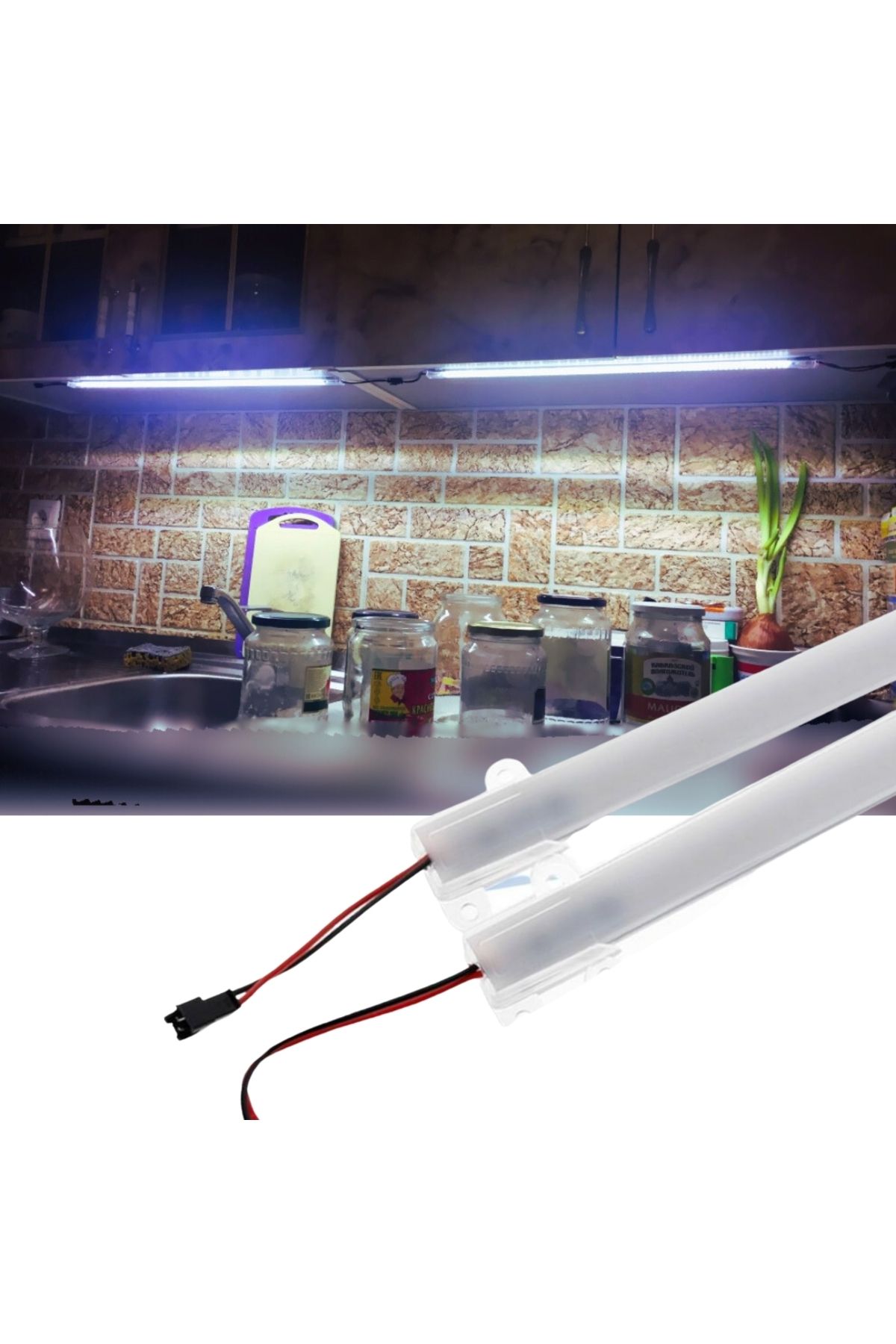 burul SB-6511 2 Adet 100 Cm 220v Opak Çubuk Bar Led Beyaz Işık