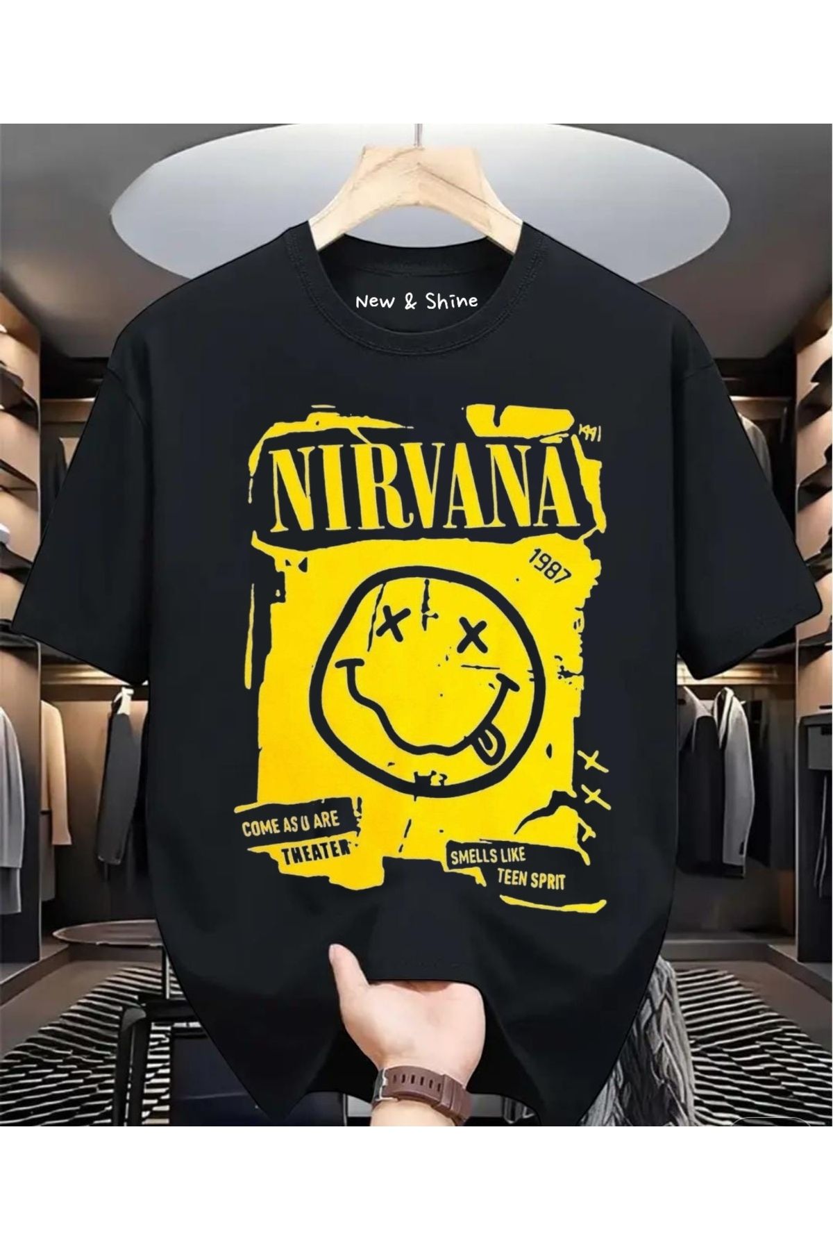 New Shine Nirvana Büyük Beden Oversize T-Shirt