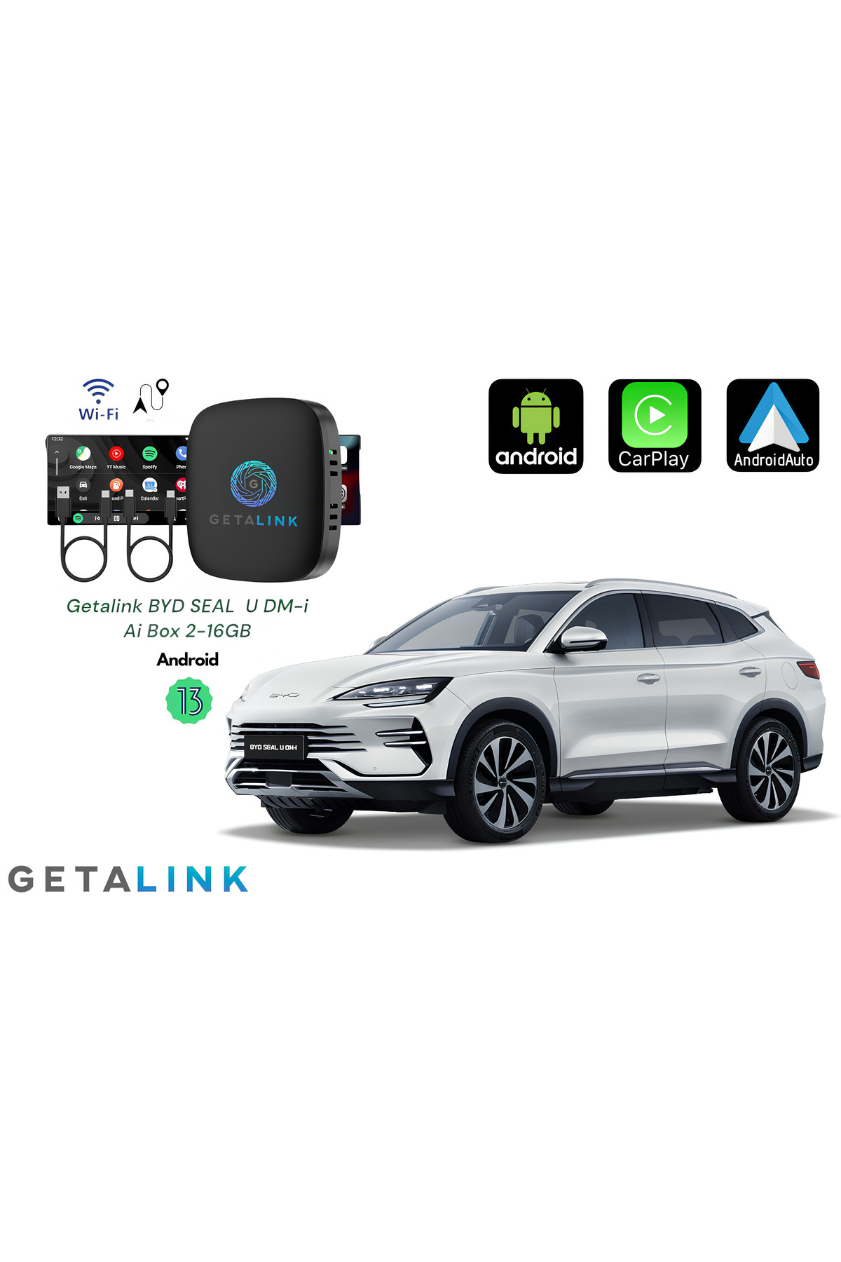getalink BYD SEAL Android13 Ai Box 2Gb-Ram 16Gb-Rom Hareket Halinde Video İzleme