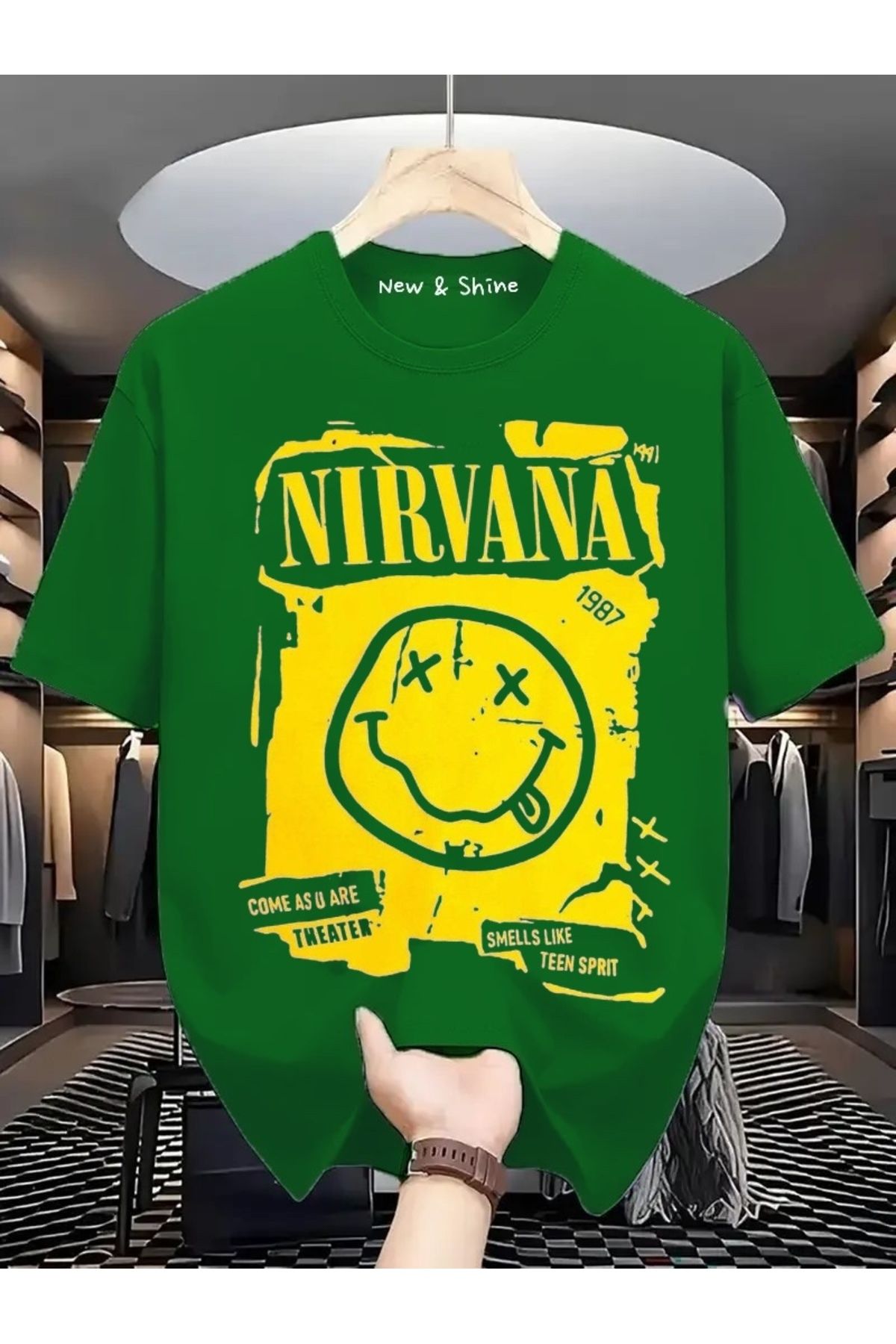 New Shine Nirvana Büyük Beden Oversize T-Shirt