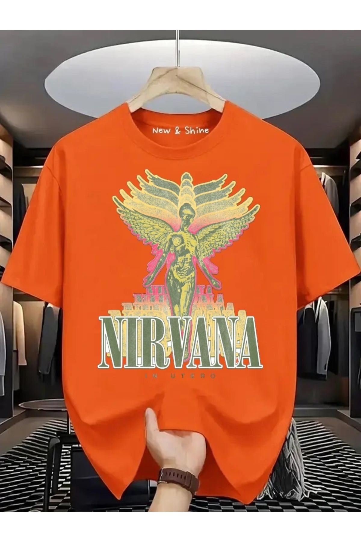 New Shine Nirvana Baskılı Oversize T-Shirt