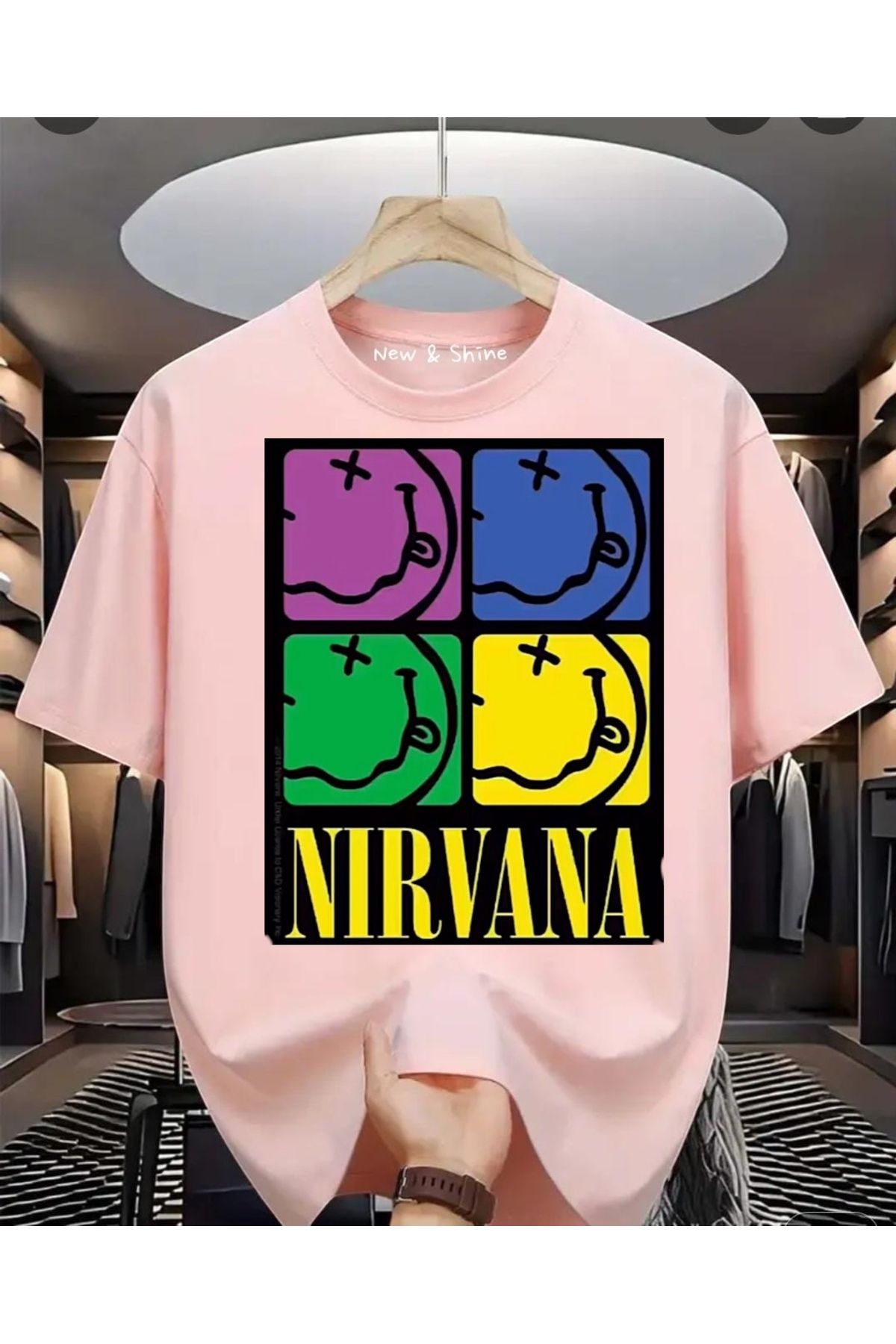 New Shine Nirvana Büyük Beden Oversize T-Shirt