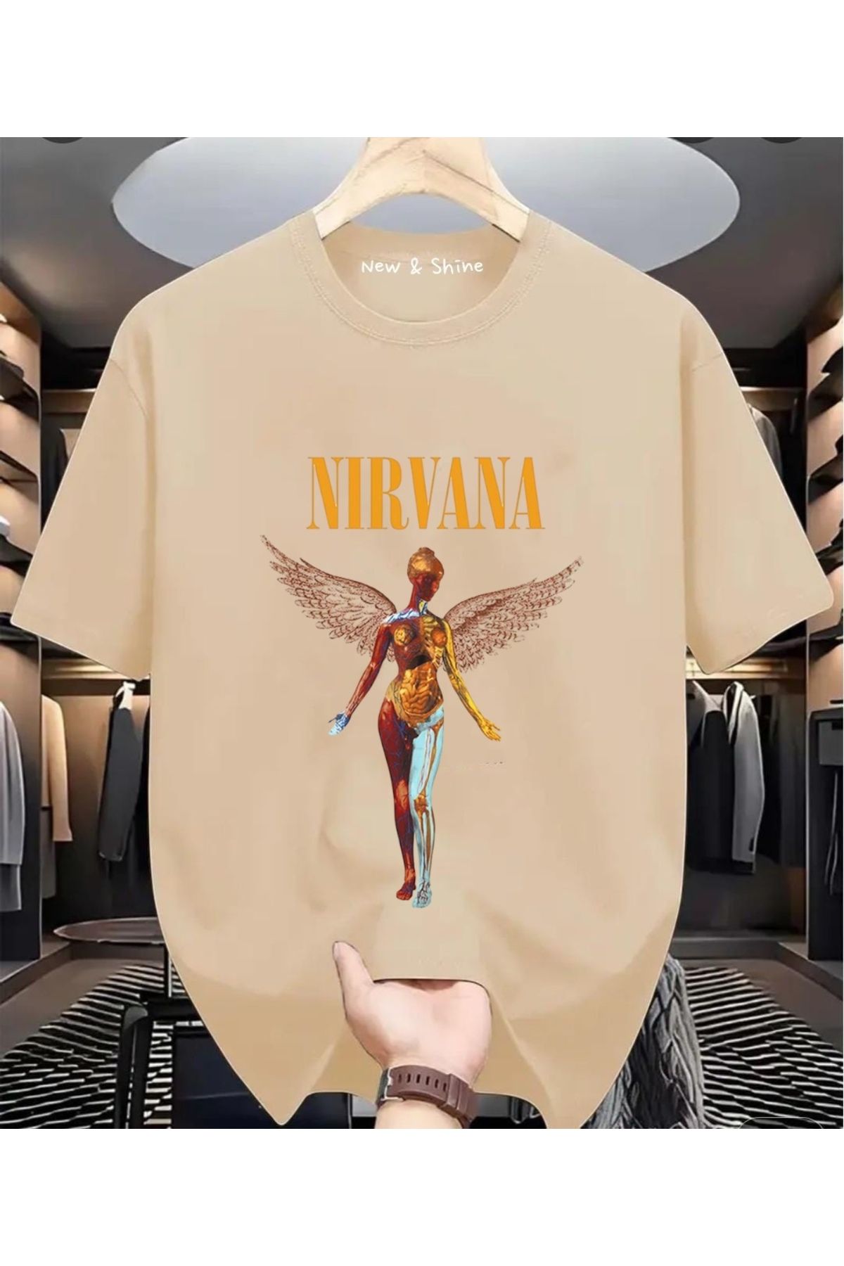 New Shine Nirvana Büyük Beden Oversize T-Shirt