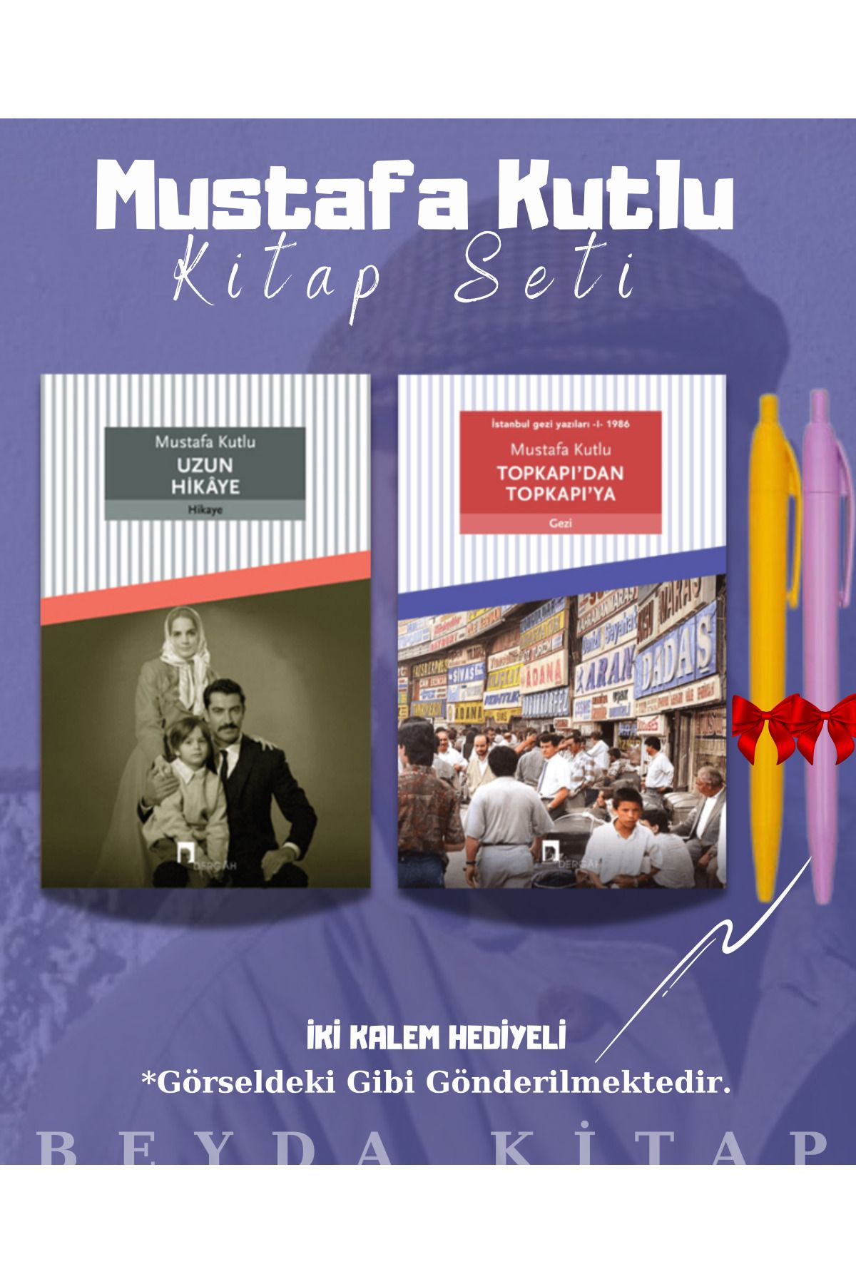 Dergah Yayınları Uzun Hikaye - Topkapıdan Topkapıya - Mustafa Kutlu - Kitap Seti - Kalem Hediyeli