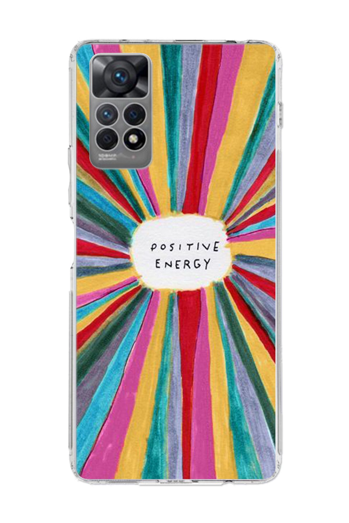 TechTree Redmi Note 12 PRO 4G Uyumlu Positive Energy Tasarımlı Şeffaf Silikon Kılıf