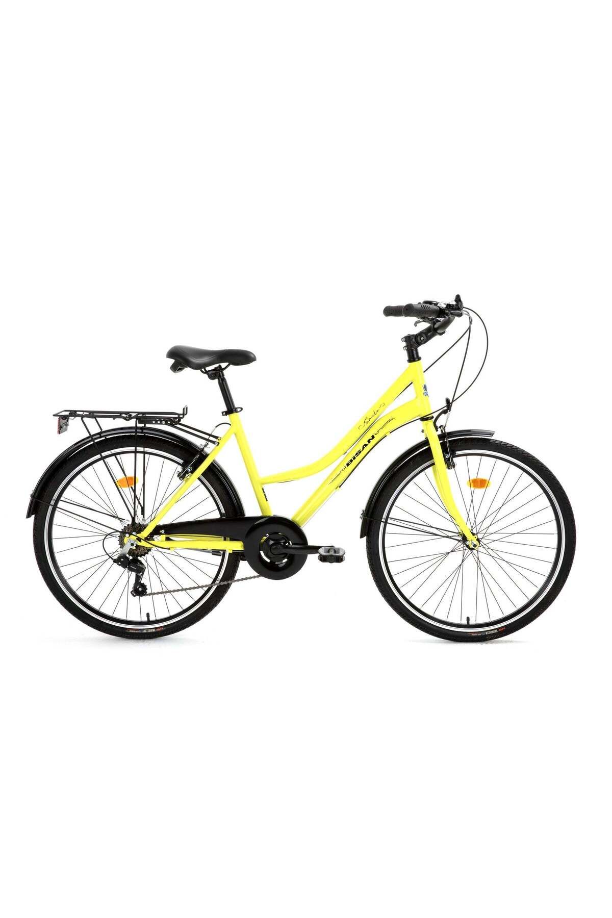 Bisan BİSAN SMILE SARI 44 CM 1x7 VİTES Tekerlek: 26jant şehir bisikleti blc