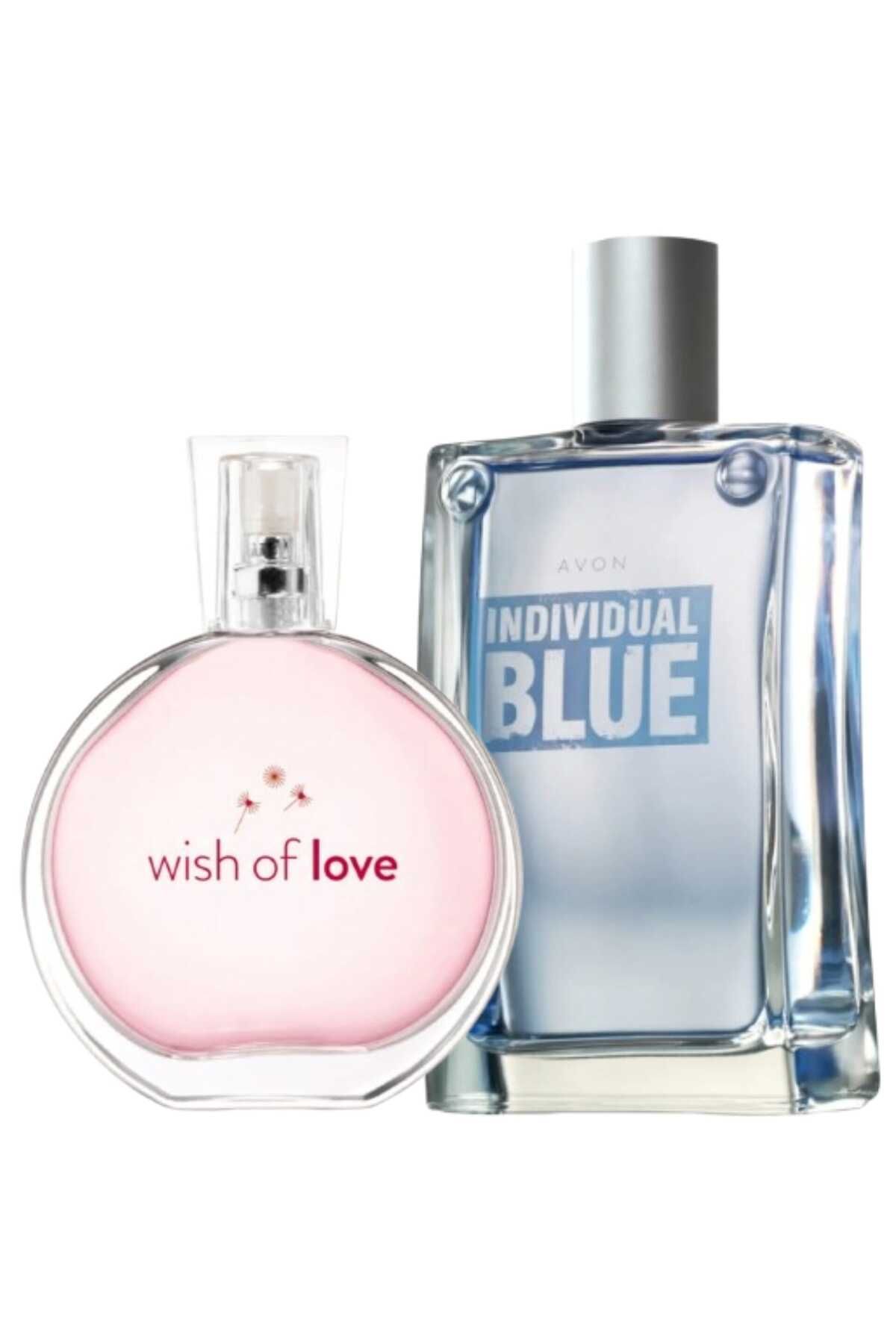 AVON Wish of Love Edt 50 ml Kadın Parfüm ve Individual Blue Edt 100 ml Erkek Parfüm Paketi