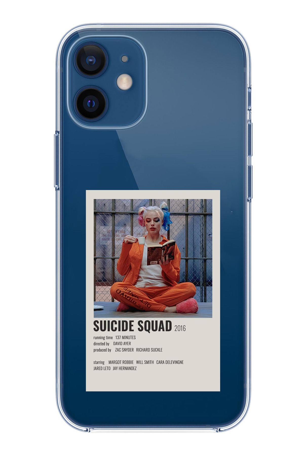 TechTree iPhone 12 Mini Uyumlu Suicide Squad Tasarımlı Şeffaf Silikon Kılıf