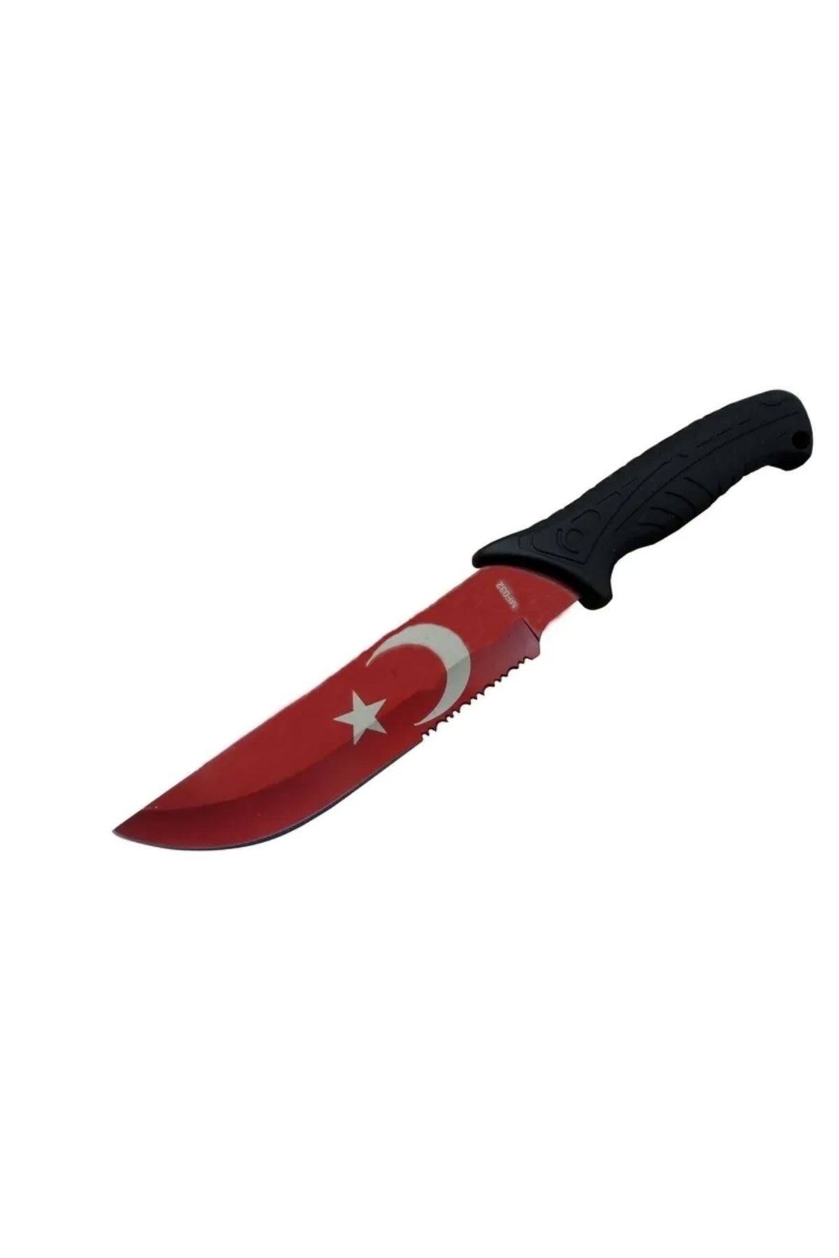 YNT İthalat Ayyıldız Mf032 Rd Kırmızı Av Bıçağı 31cm - Testere Detaylı Bıçak, Kılıflı, Plastik Sap