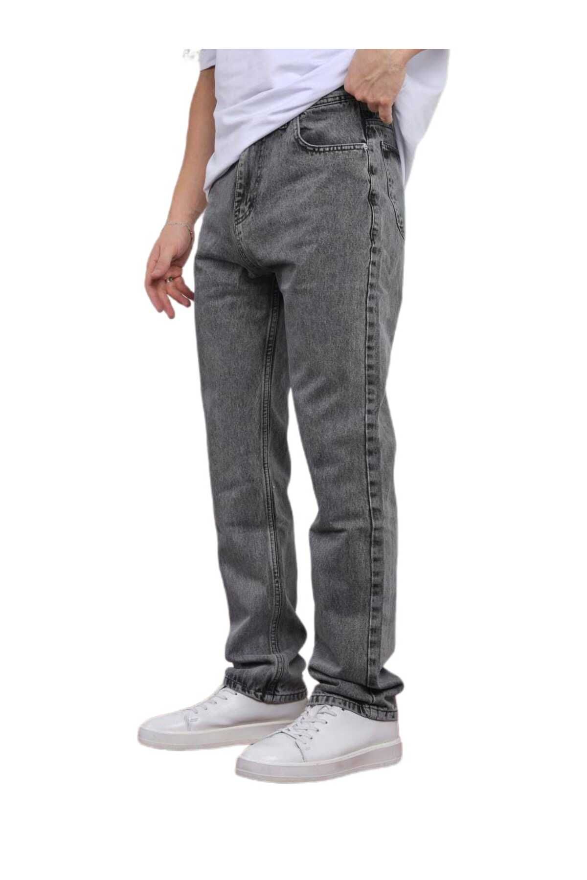 latal Erkek Mavi Baggy Kot Pantolon – Rahat Kesim, Sokak Modasının Yeni Trendi