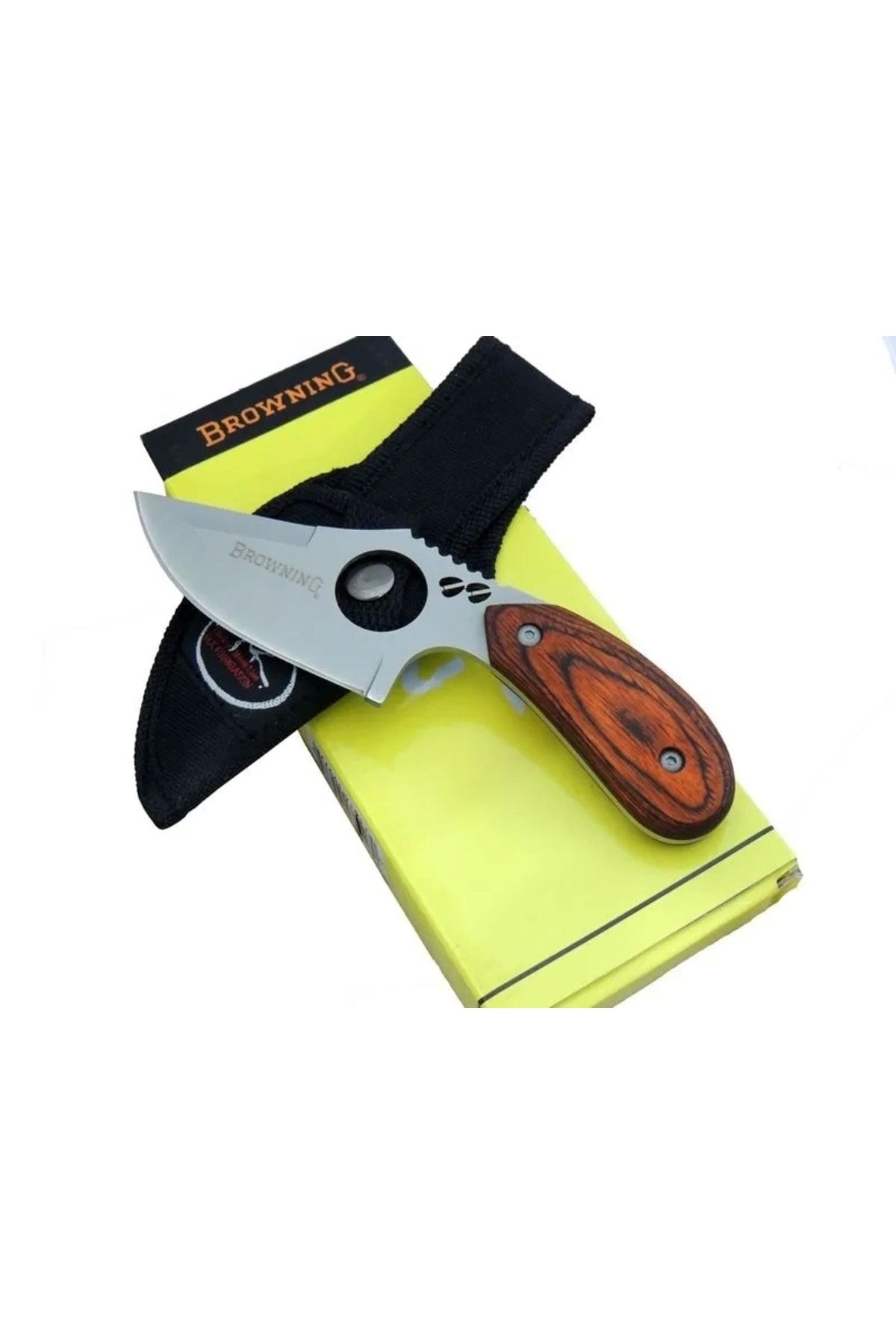 YNT İthalat 087 Yüzme Kamp Bıçak 16 Cm - Ahşap Sap, Özel Kılıflı
