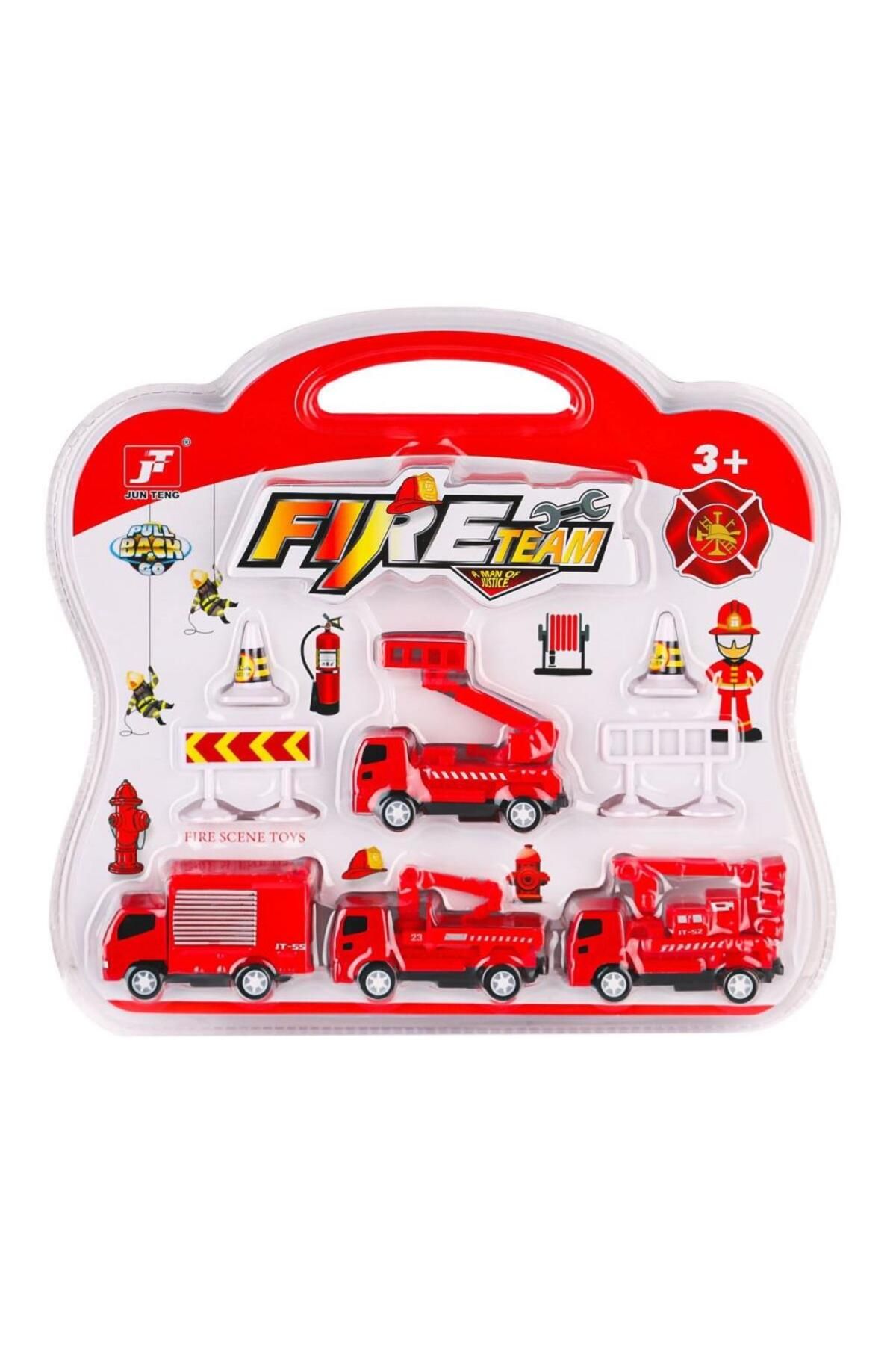 Shop58 Nessiworld 995A-10 Çek Bırak İtfaiye Araç Oyun Seti -Birliktoys